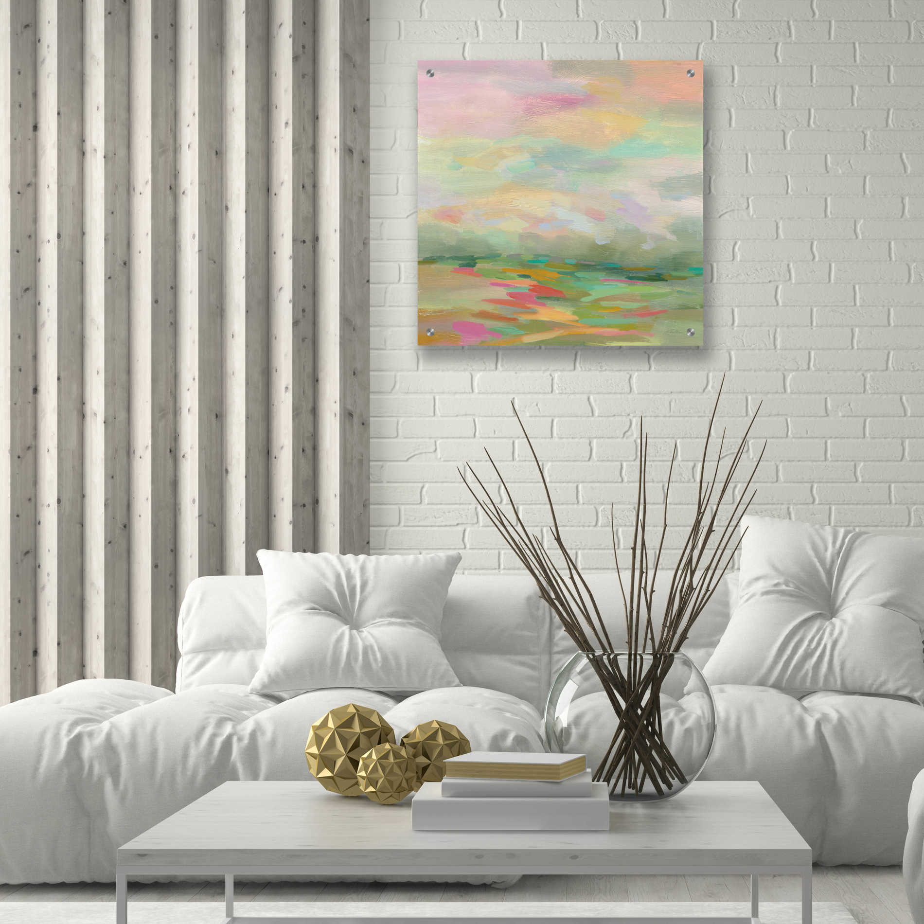 Epic Art 'Pastel Fields' by Silvia Vassileva, Acrylic Glass Wall Art,24x24