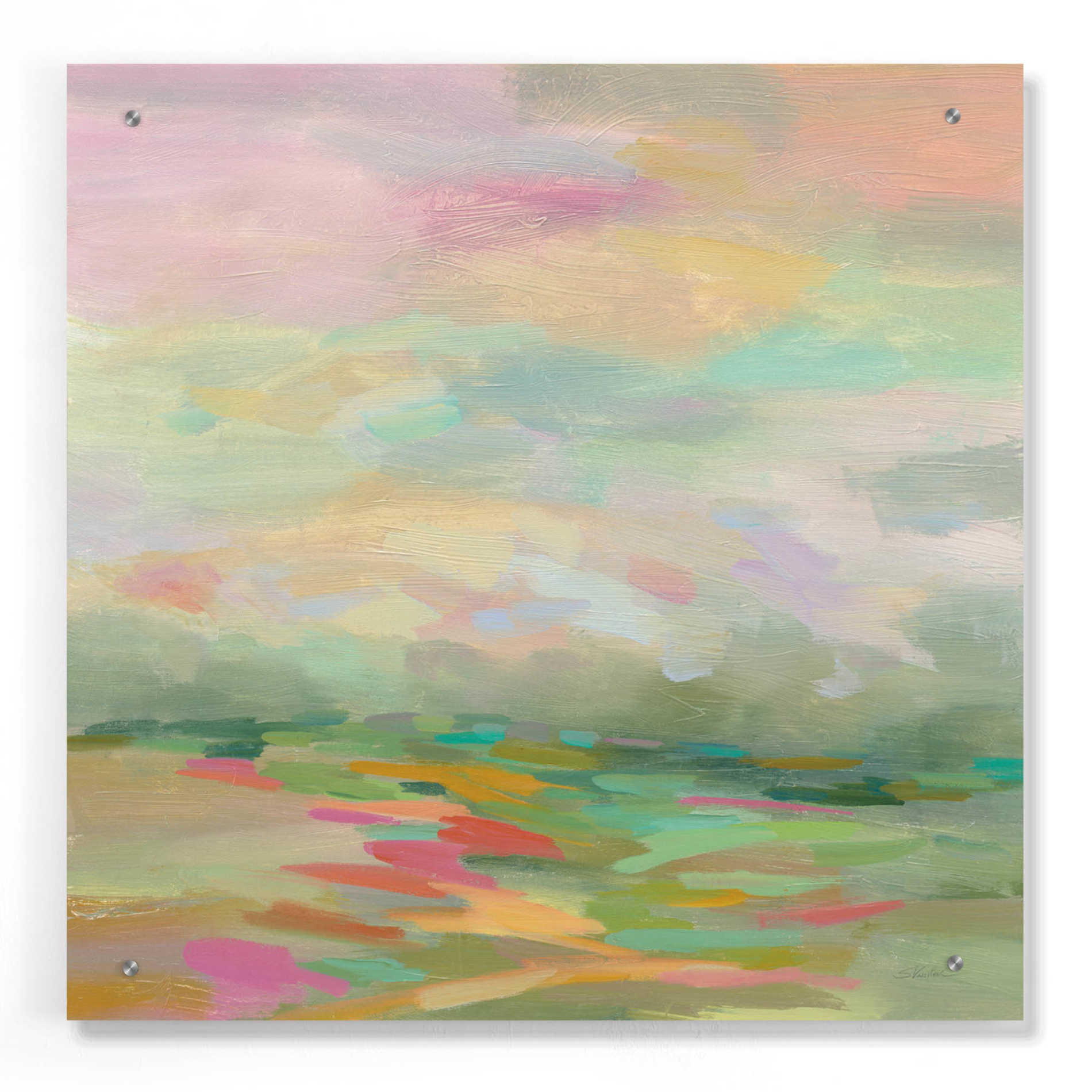 Epic Art 'Pastel Fields' by Silvia Vassileva, Acrylic Glass Wall Art,24x24