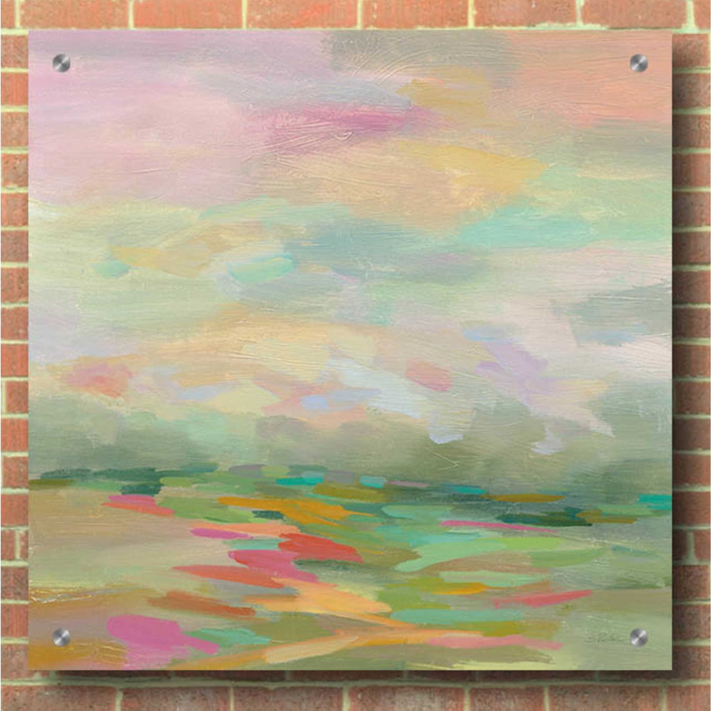 Epic Art 'Pastel Fields' by Silvia Vassileva, Acrylic Glass Wall Art,36x36