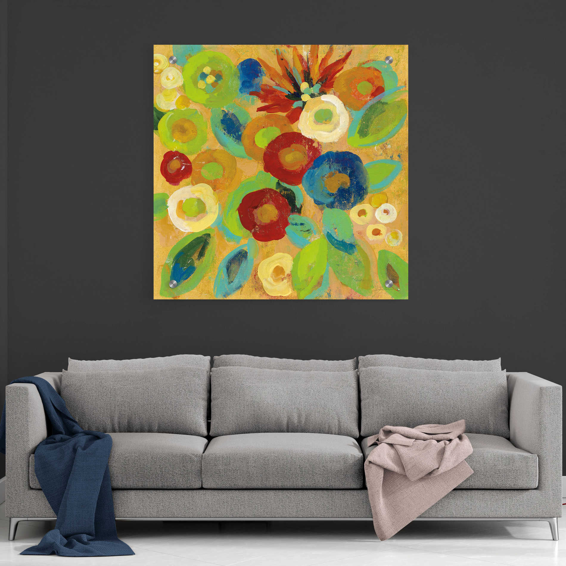 Epic Art 'Flower Market II' by Silvia Vassileva, Acrylic Glass Wall Art,36x36
