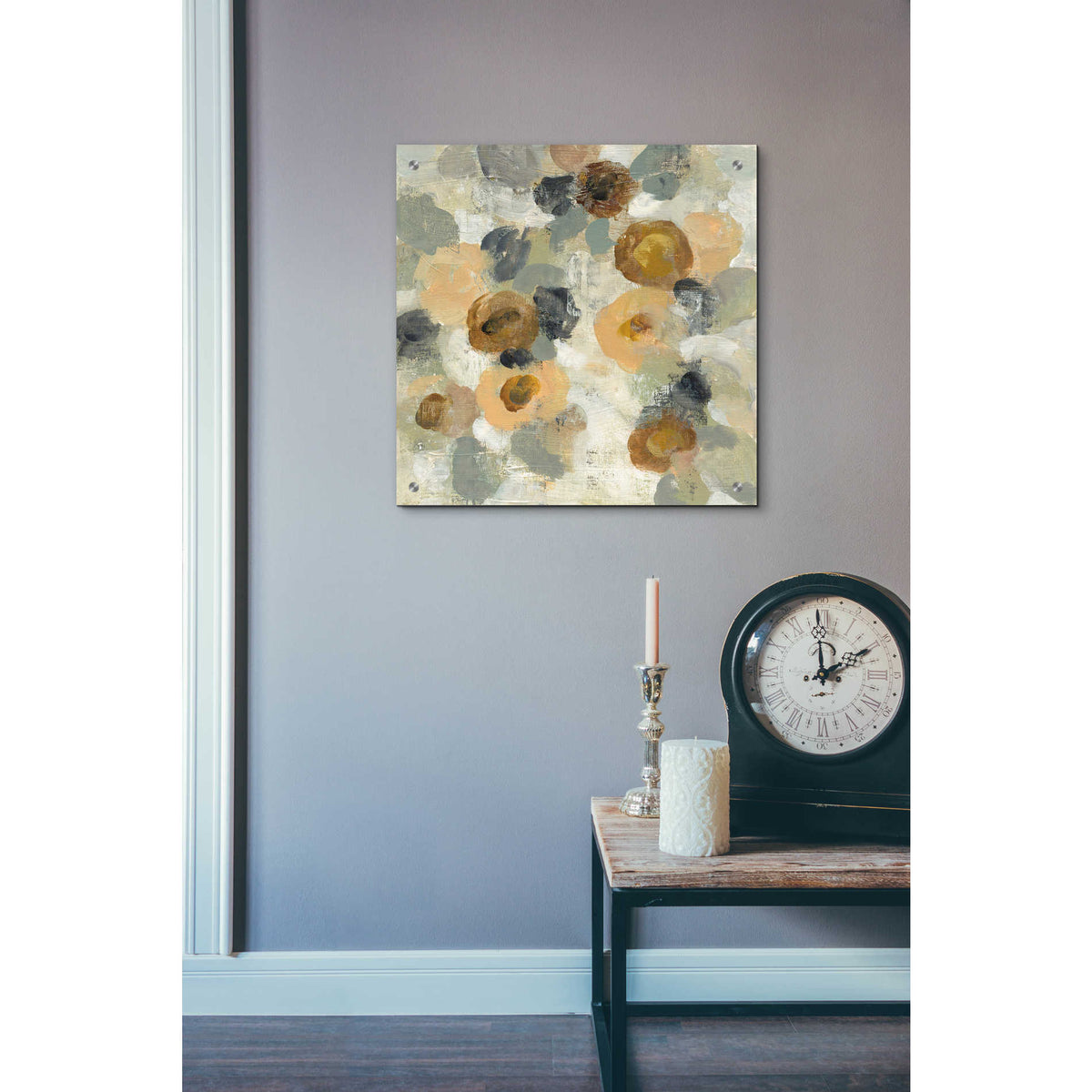 Epic Art 'Neutral Floral III' by Silvia Vassileva, Acrylic Glass Wall Art,24x24