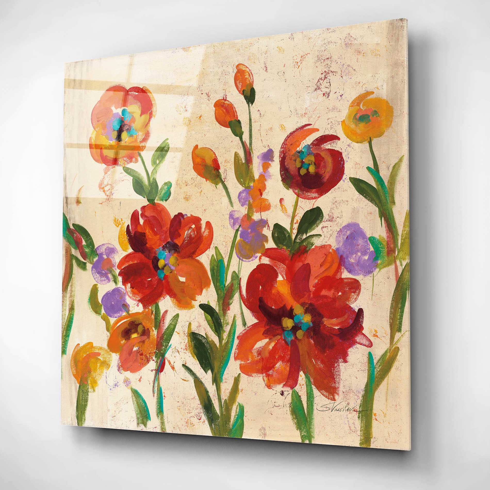 Epic Art 'July in the Garden II' by Silvia Vassileva, Acrylic Glass Wall Art,12x12