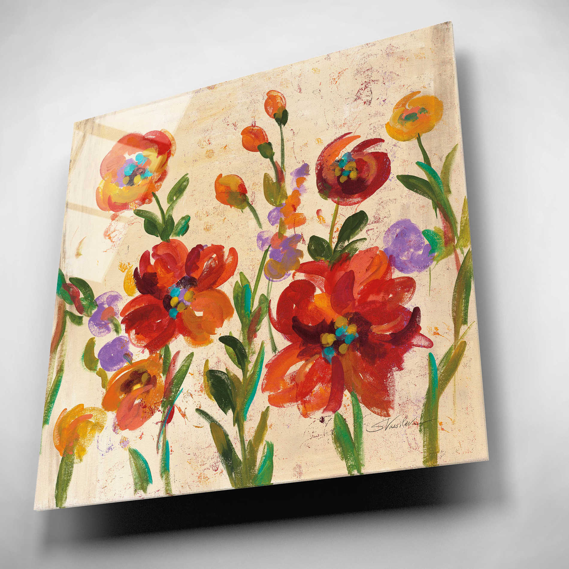 Epic Art 'July in the Garden II' by Silvia Vassileva, Acrylic Glass Wall Art,12x12