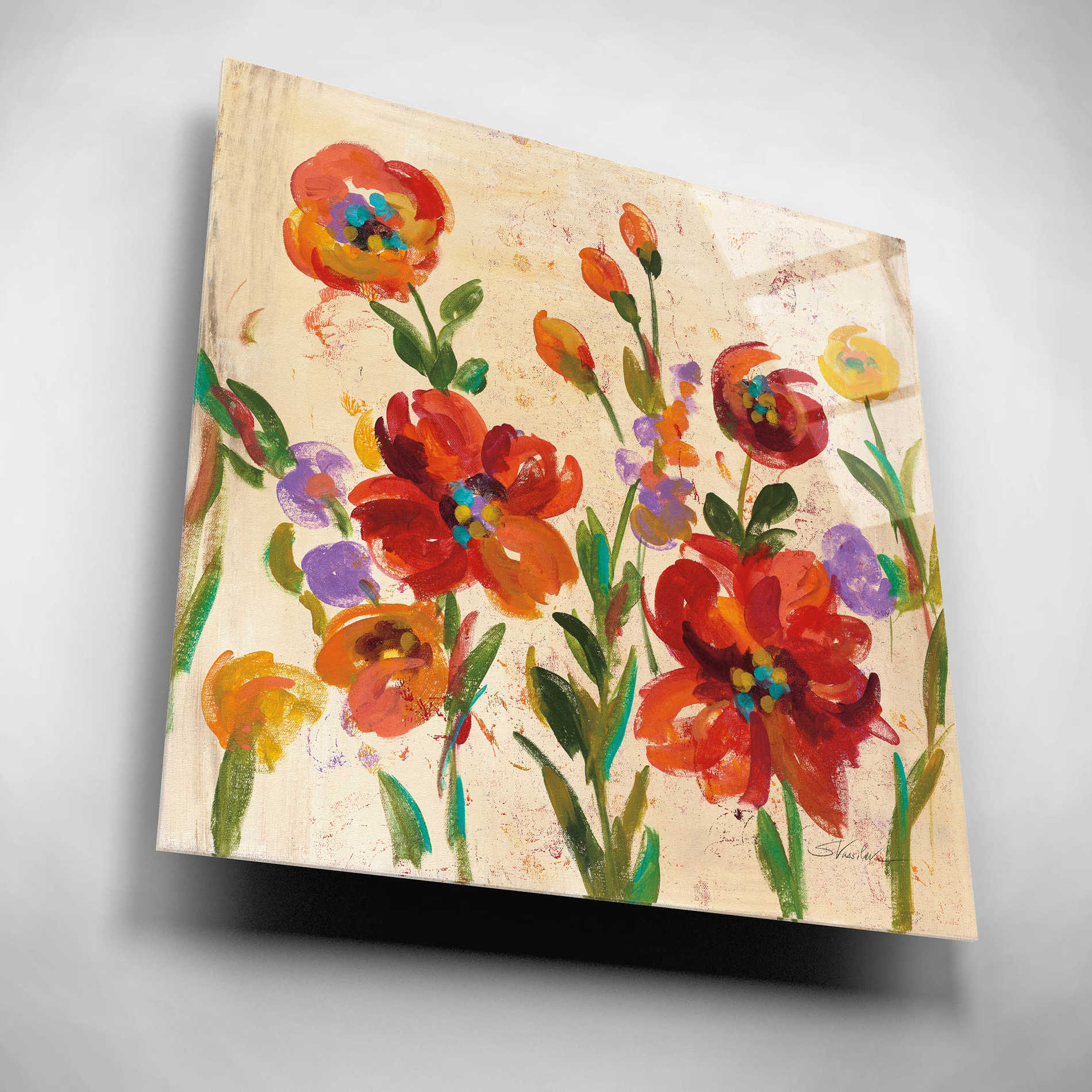 Epic Art 'July in the Garden II' by Silvia Vassileva, Acrylic Glass Wall Art,12x12