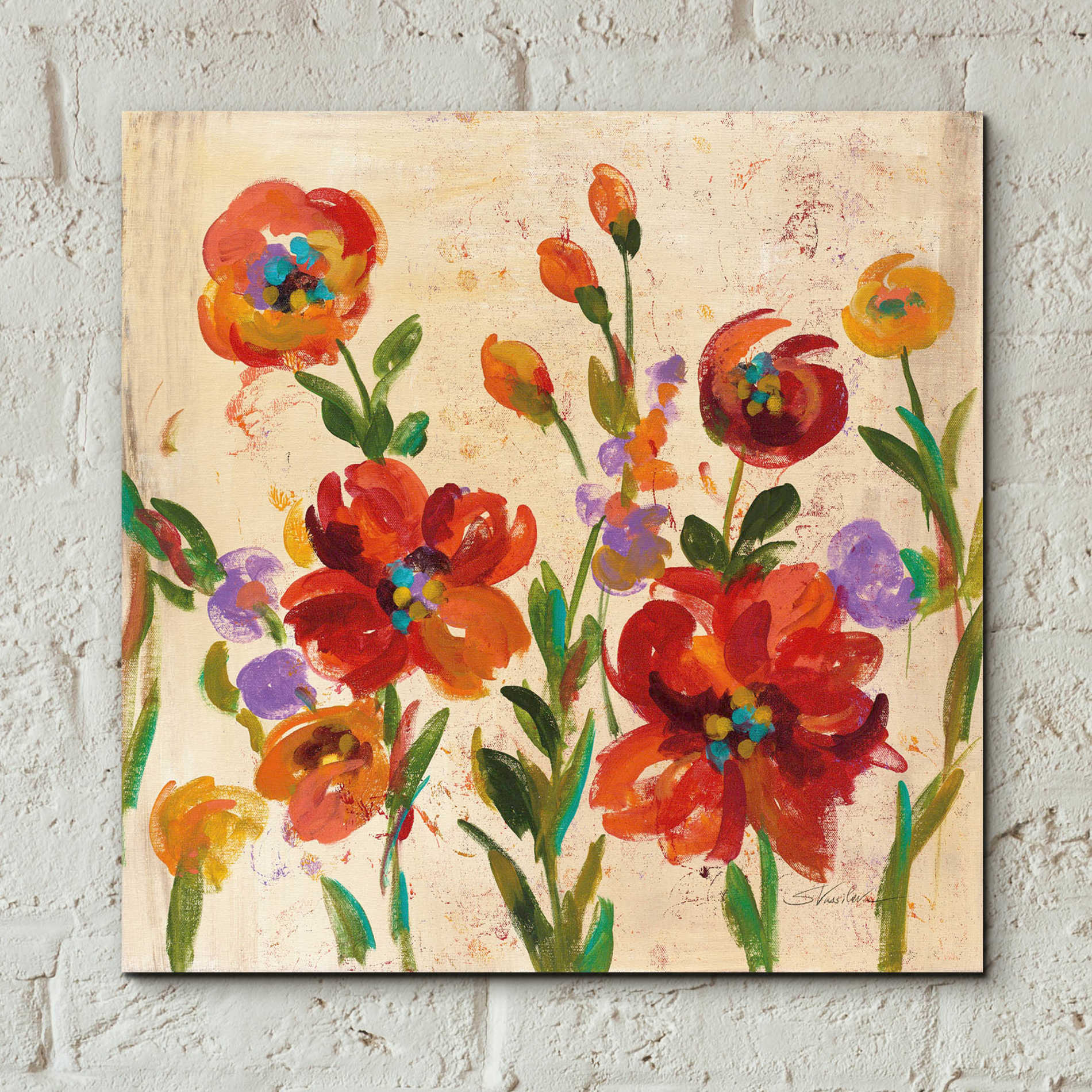 Epic Art 'July in the Garden II' by Silvia Vassileva, Acrylic Glass Wall Art,12x12