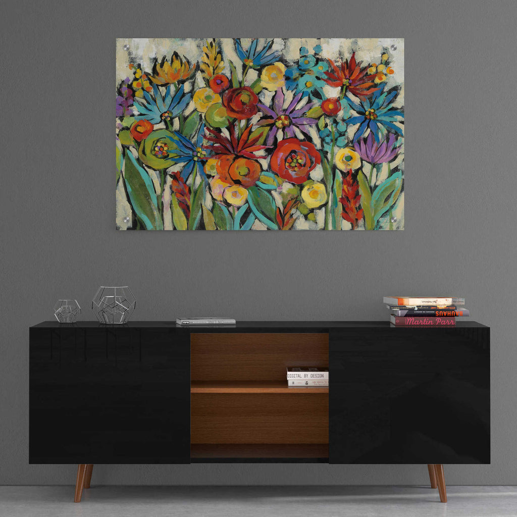 Epic Art 'Confetti Floral I' by Silvia Vassileva, Acrylic Glass Wall Art,36x24