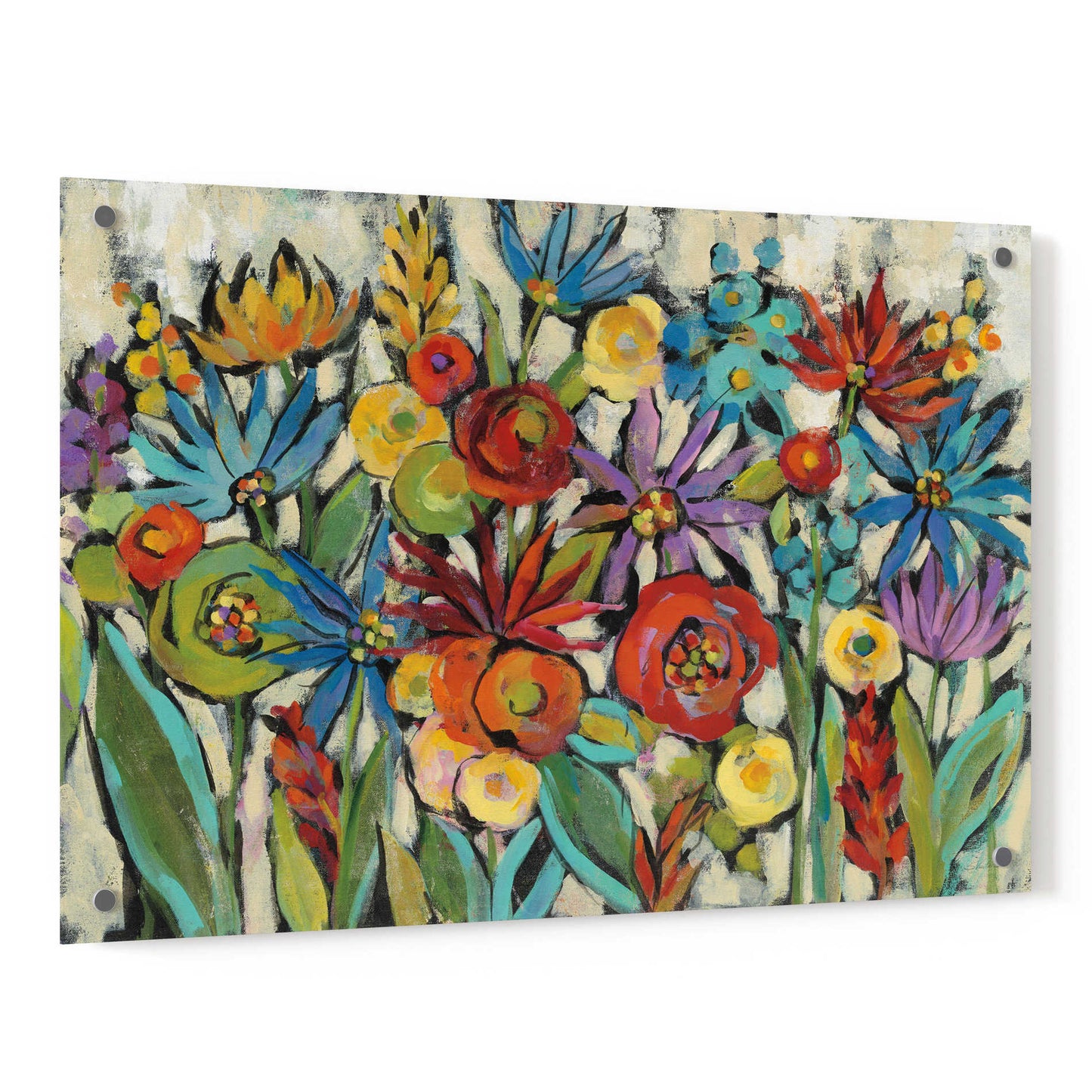 Epic Art 'Confetti Floral I' by Silvia Vassileva, Acrylic Glass Wall Art,36x24