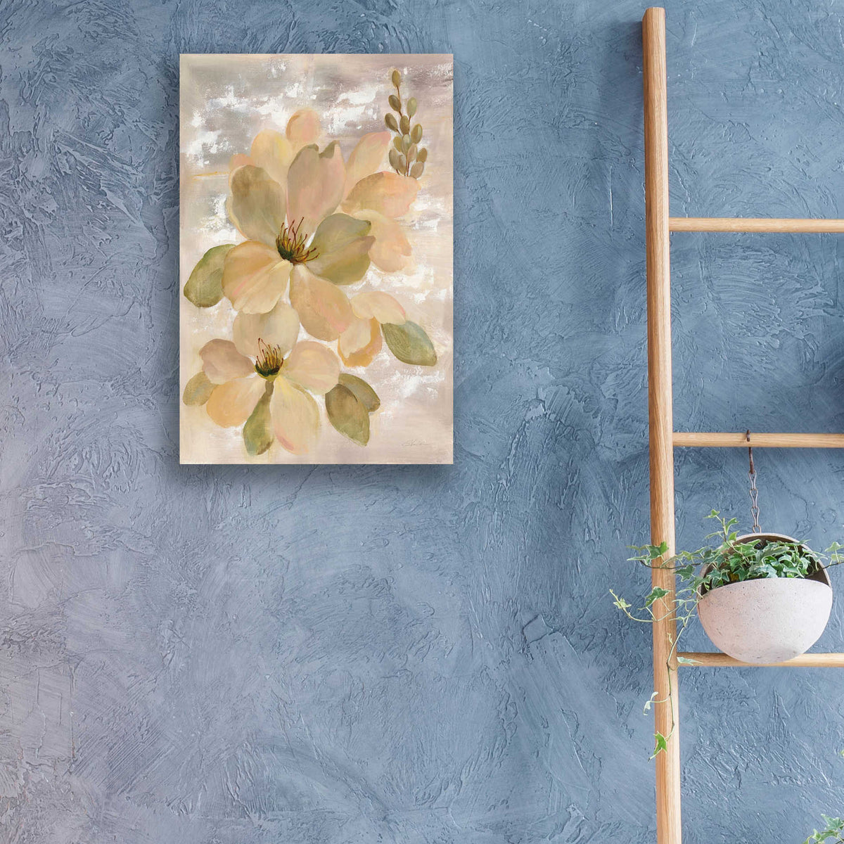 Epic Art 'White on White Floral II' by Silvia Vassileva, Acrylic Glass Wall Art,16x24