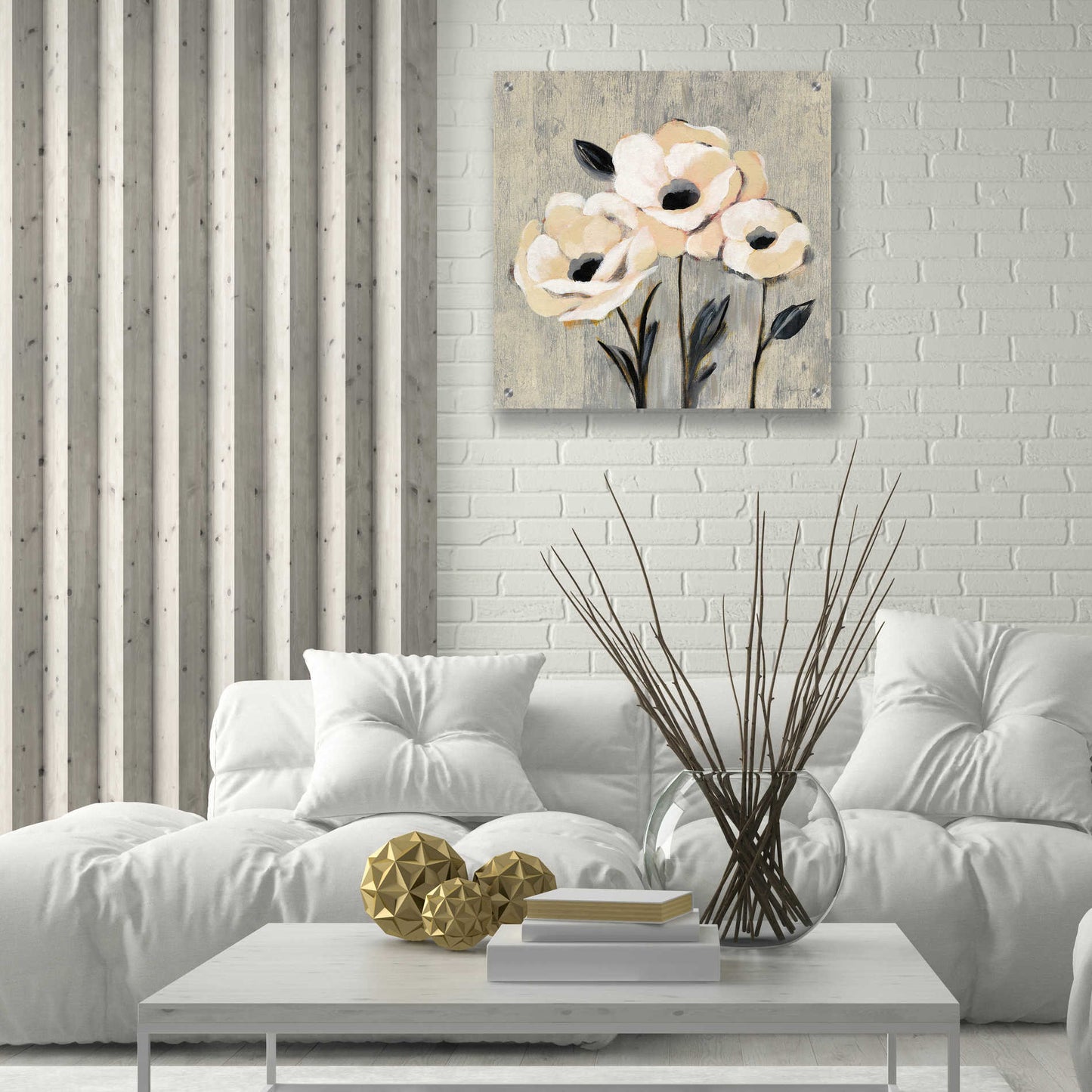 Epic Art 'Graphic Floral I' by Silvia Vassileva, Acrylic Glass Wall Art,24x24