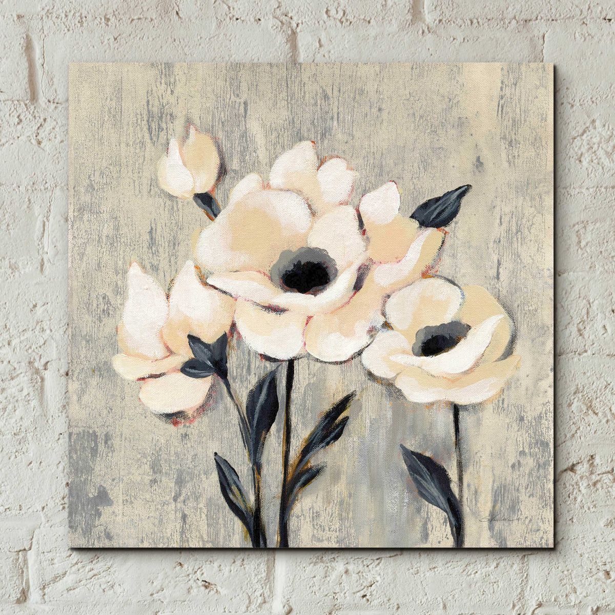 Epic Art 'Graphic Floral II' by Silvia Vassileva, Acrylic Glass Wall Art,12x12