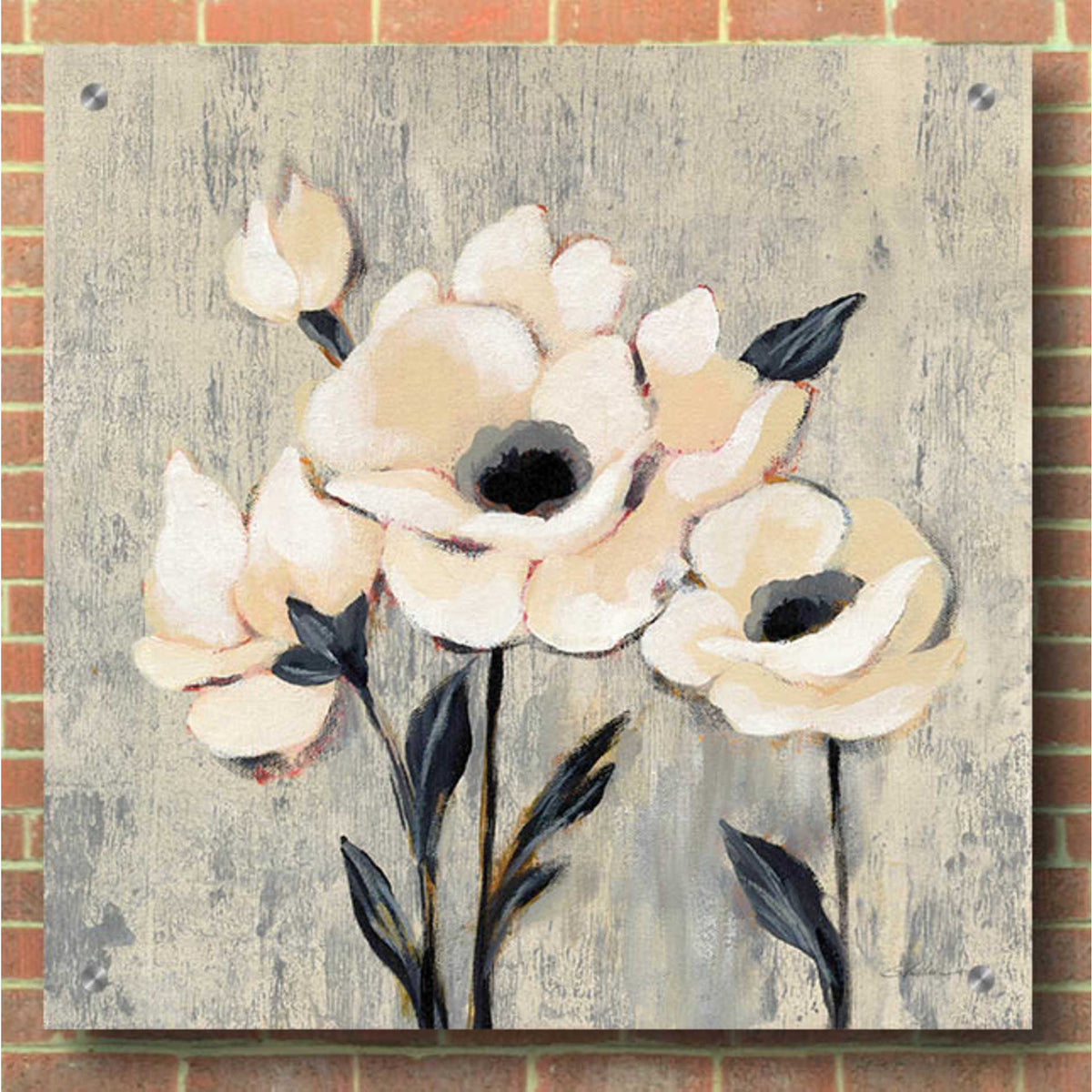Epic Art 'Graphic Floral II' by Silvia Vassileva, Acrylic Glass Wall Art,36x36