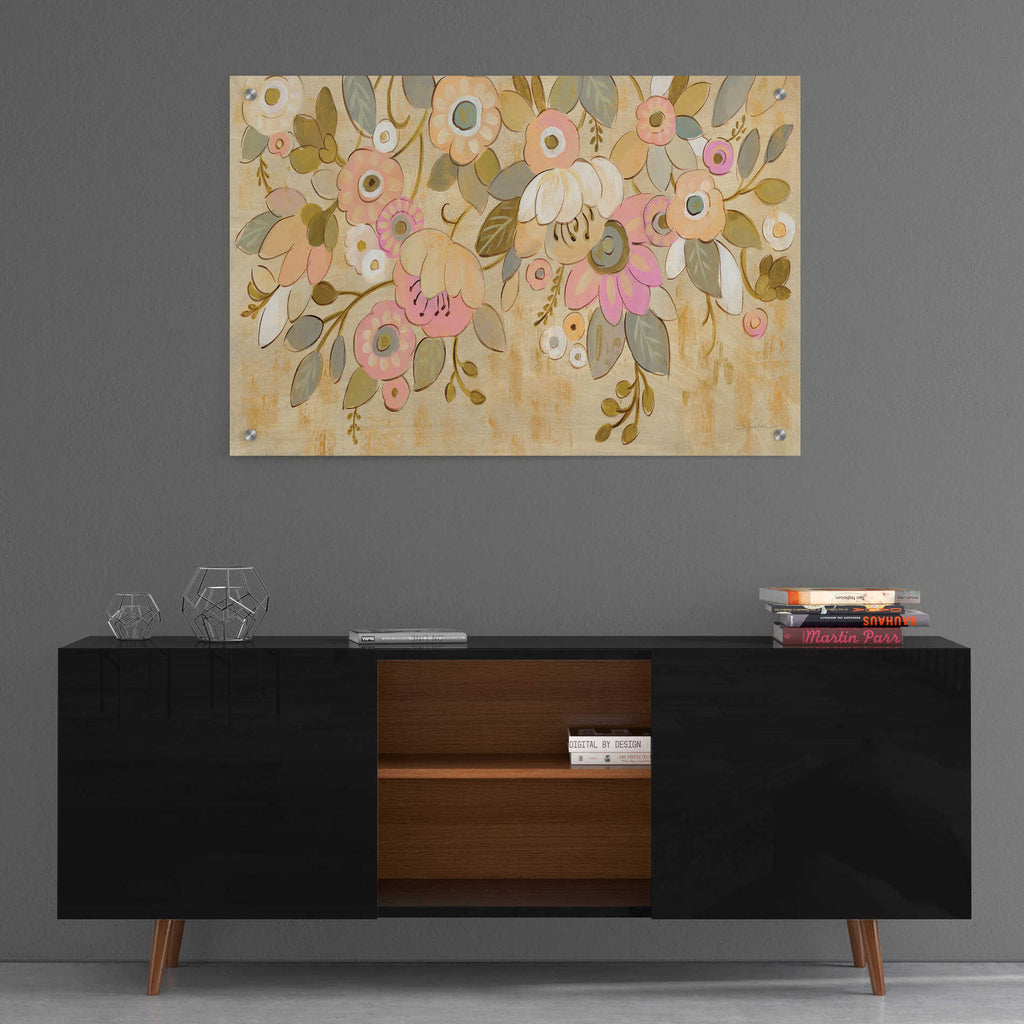 Epic Art 'Decorative Pastel Flowers' by Silvia Vassileva, Acrylic Glass Wall Art,36x24