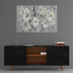 Epic Art 'Flowers on Gray' by Silvia Vassileva, Acrylic Glass Wall Art,36x24