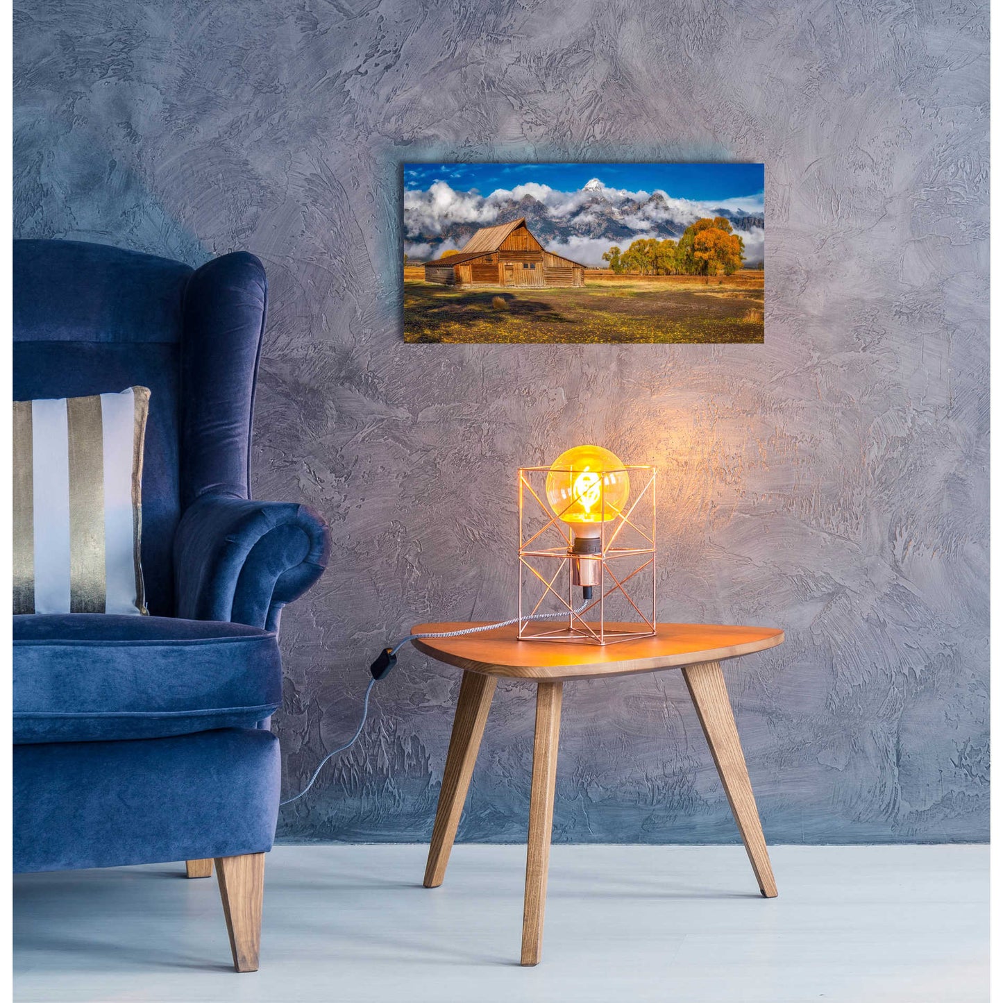 Epic Art 'Warm Morning Light in the Tetons' by Darren White, Acrylic Glass Wall Art,24x12