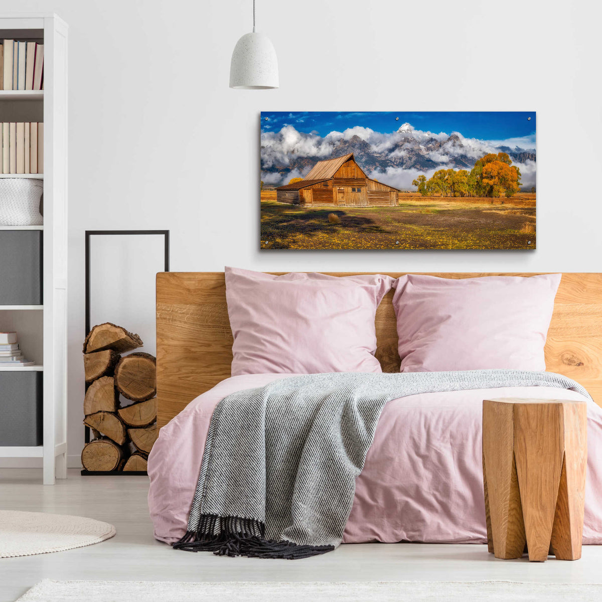 Epic Art 'Warm Morning Light in the Tetons' by Darren White, Acrylic Glass Wall Art,48x24