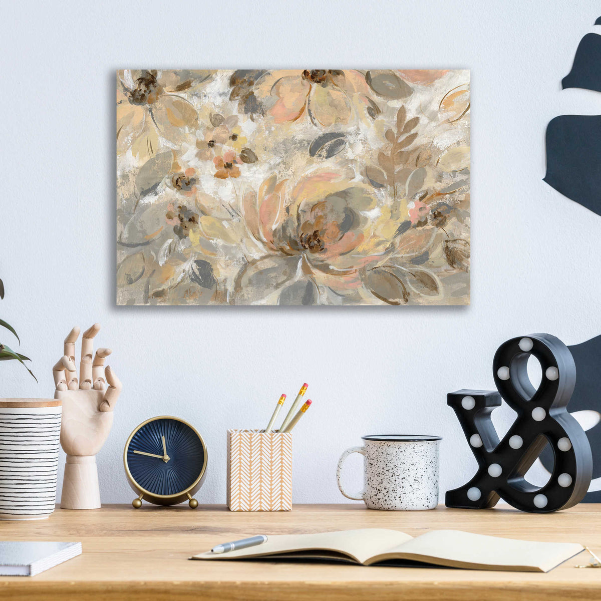 Epic Art 'Ivory Floral' by Silvia Vassileva, Acrylic Glass Wall Art,16x12
