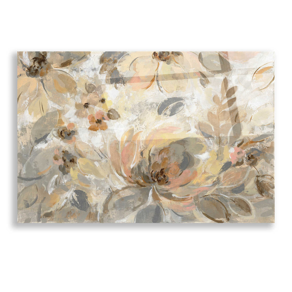 Epic Art 'Ivory Floral' by Silvia Vassileva, Acrylic Glass Wall Art
