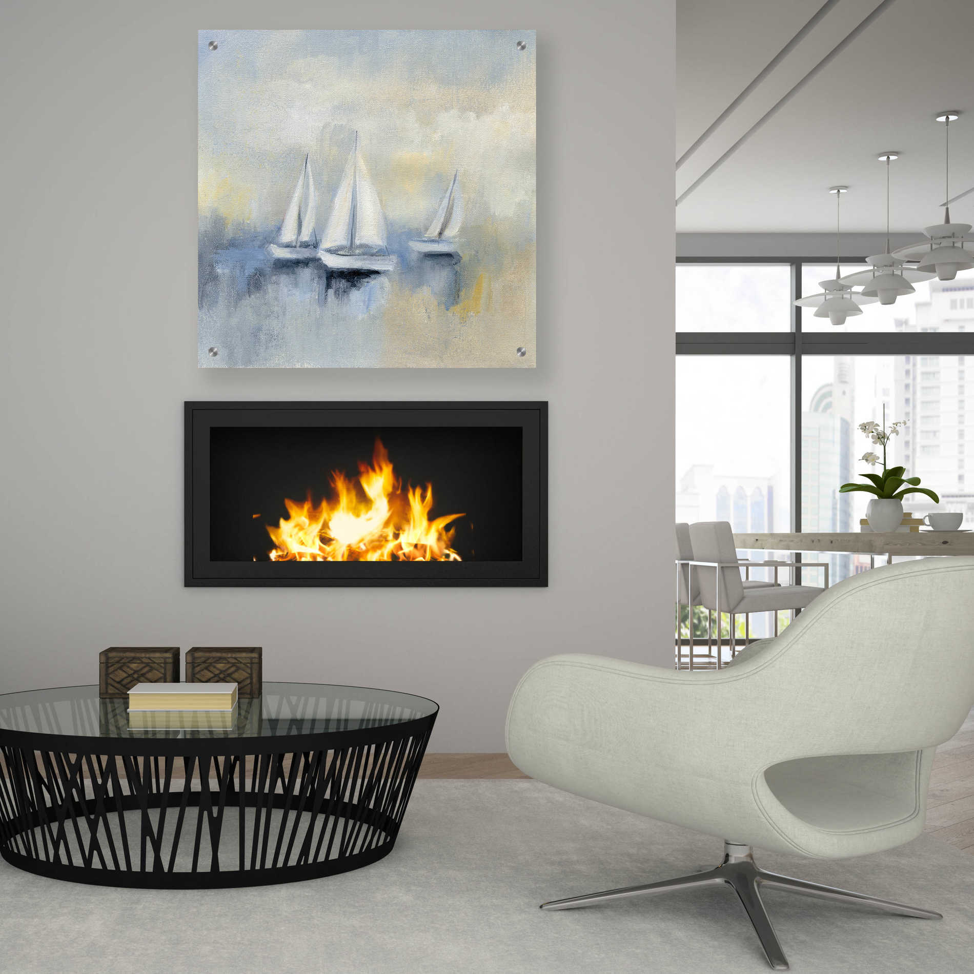 Epic Art 'Morning Sail II' by Silvia Vassileva, Acrylic Glass Wall Art,36x36