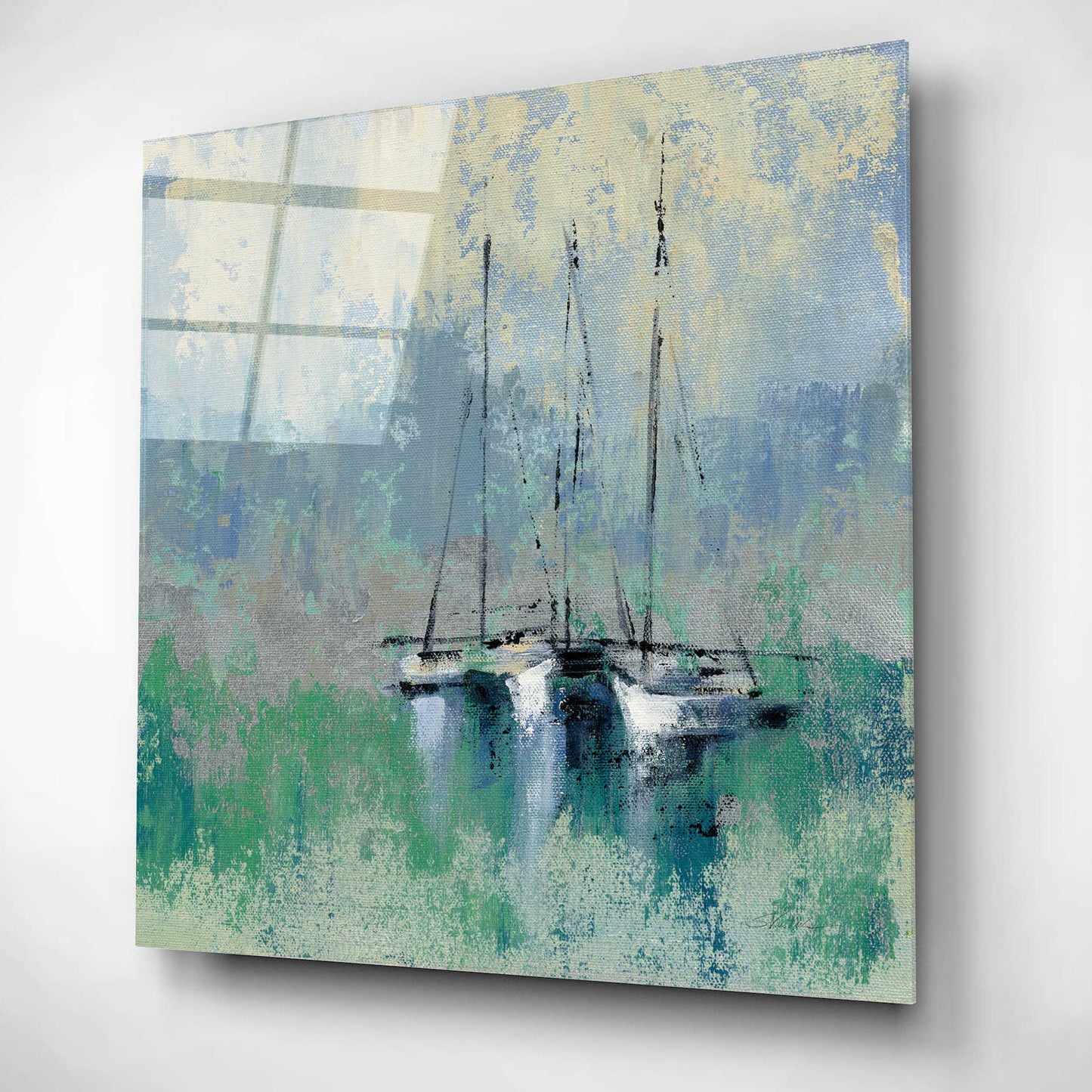 Epic Art 'Boats in the Harbor II' by Silvia Vassileva, Acrylic Glass Wall Art,12x12