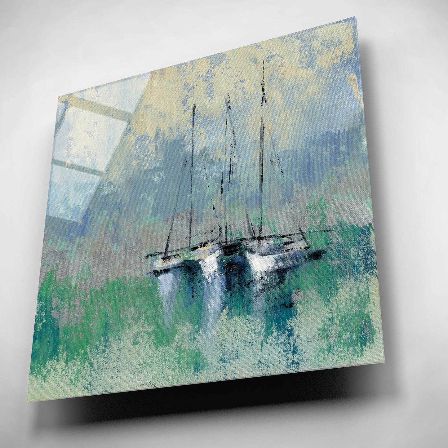 Epic Art 'Boats in the Harbor II' by Silvia Vassileva, Acrylic Glass Wall Art,12x12