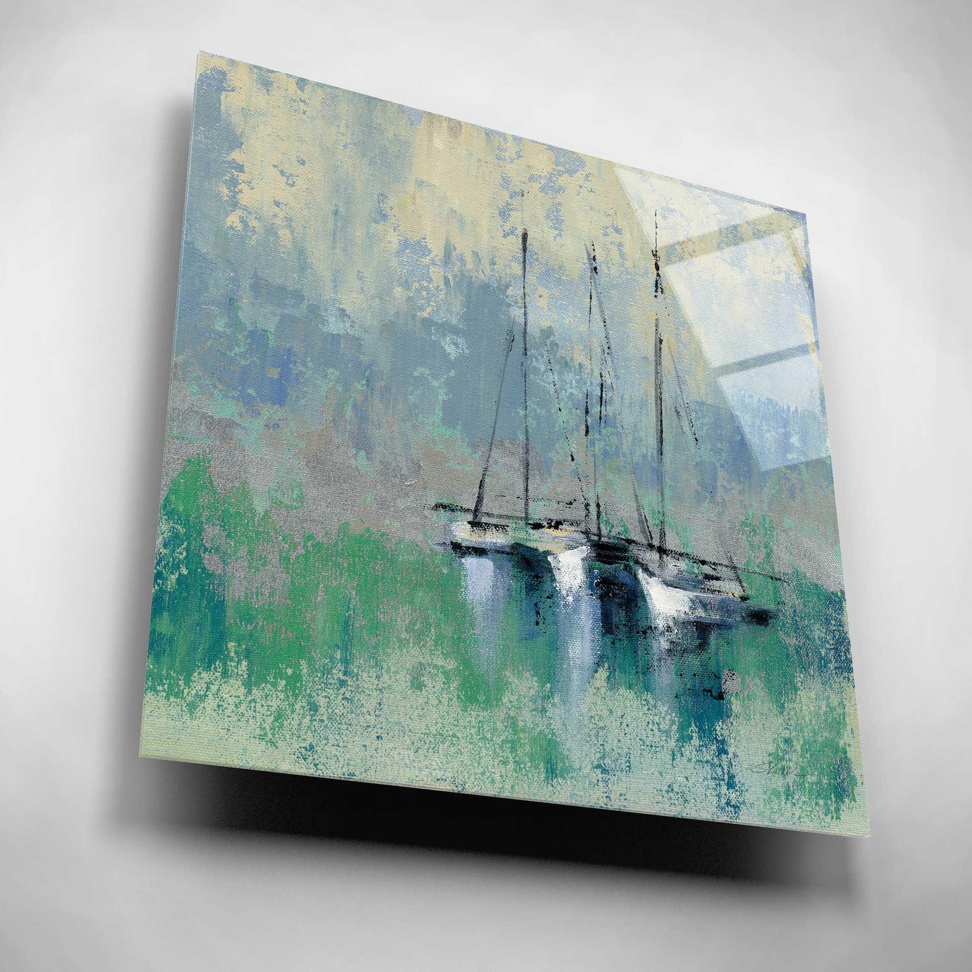 Epic Art 'Boats in the Harbor II' by Silvia Vassileva, Acrylic Glass Wall Art,12x12