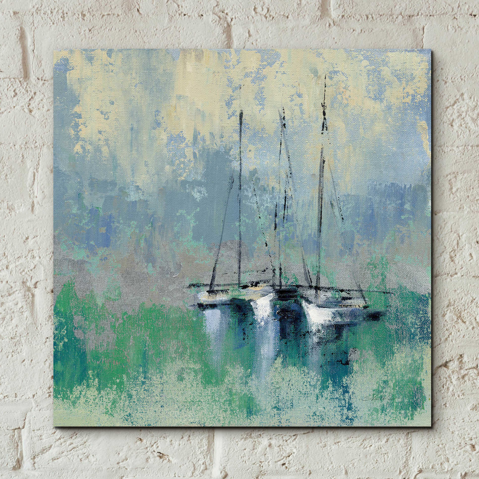 Epic Art 'Boats in the Harbor II' by Silvia Vassileva, Acrylic Glass Wall Art,12x12