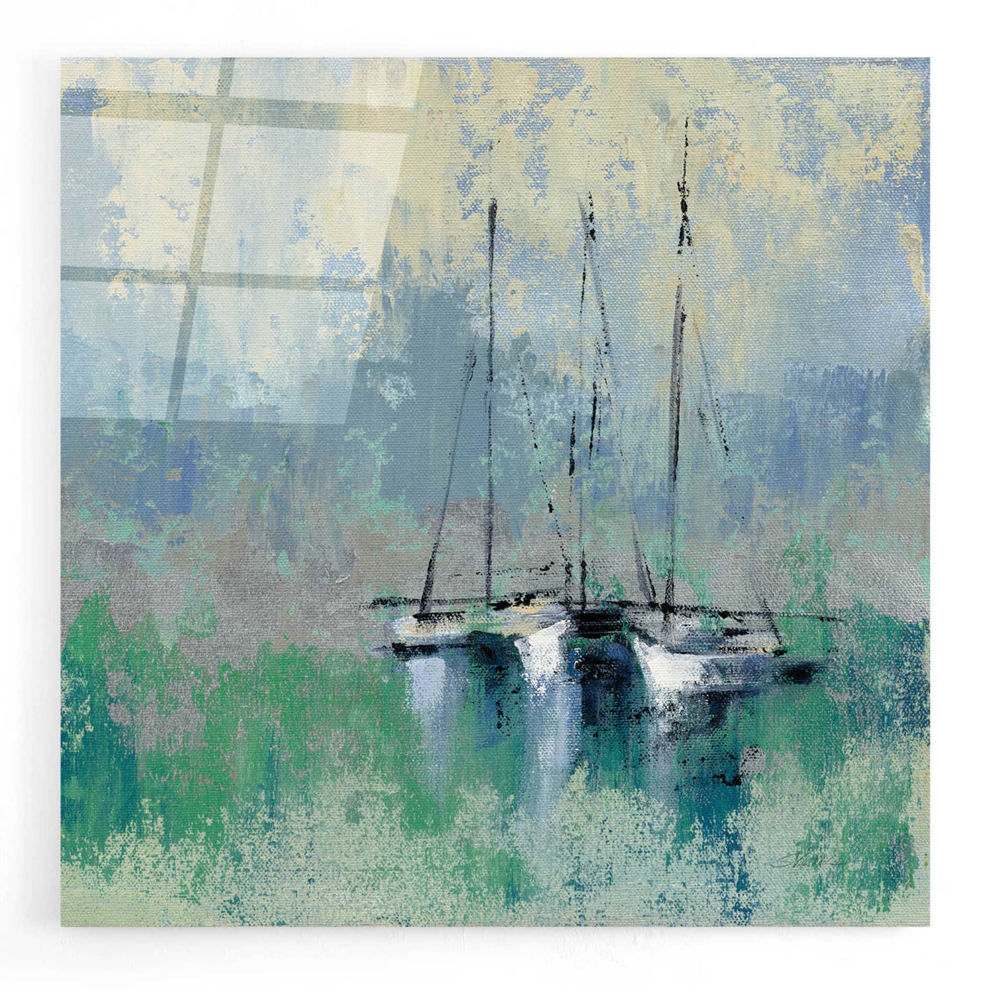 Epic Art 'Boats in the Harbor II' by Silvia Vassileva, Acrylic Glass Wall Art,12x12