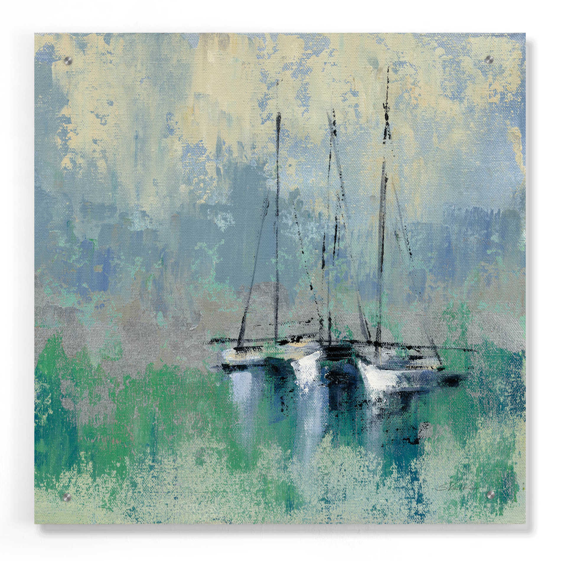 Epic Art 'Boats in the Harbor II' by Silvia Vassileva, Acrylic Glass Wall Art,24x24