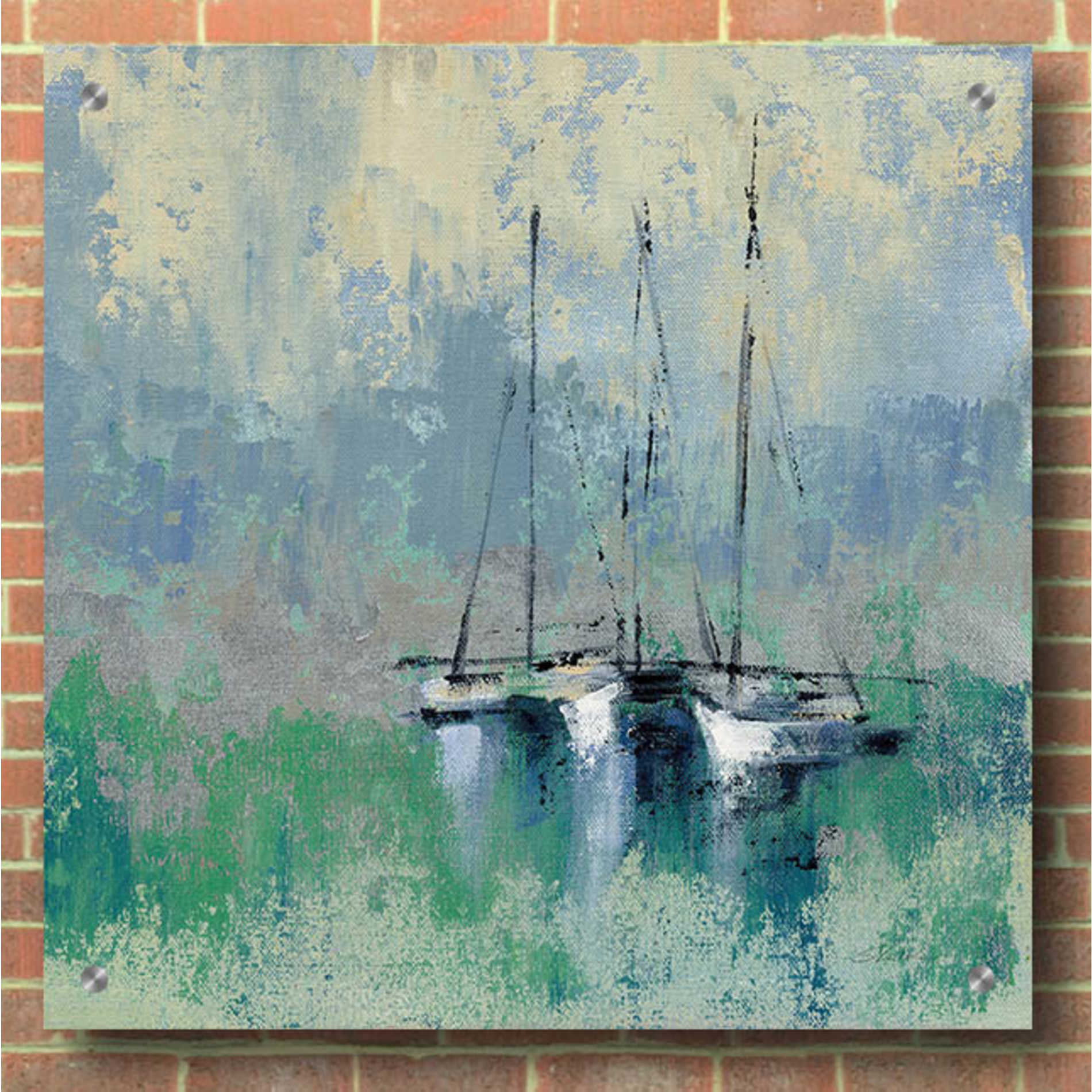 Epic Art 'Boats in the Harbor II' by Silvia Vassileva, Acrylic Glass Wall Art,36x36