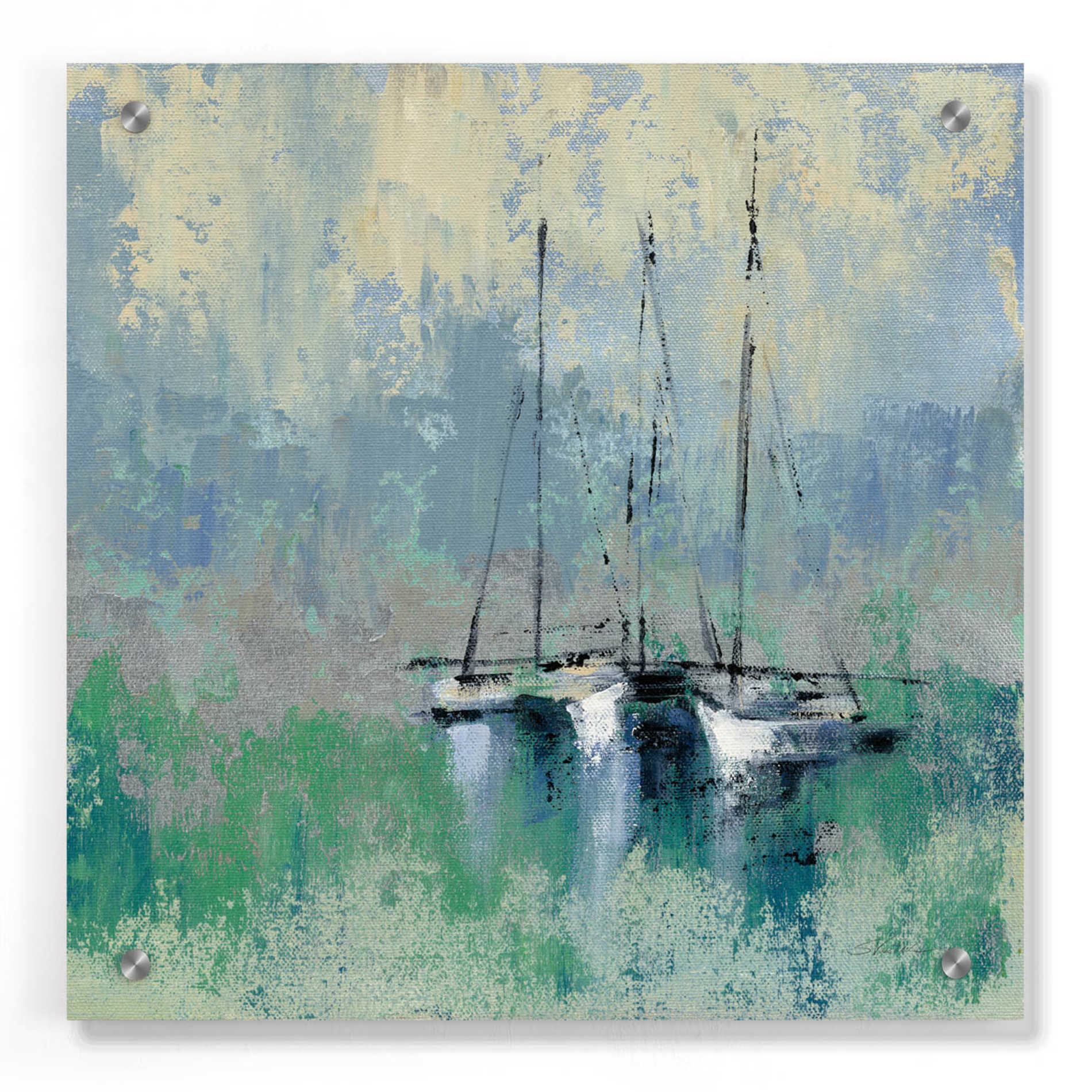 Epic Art 'Boats in the Harbor II' by Silvia Vassileva, Acrylic Glass Wall Art,36x36