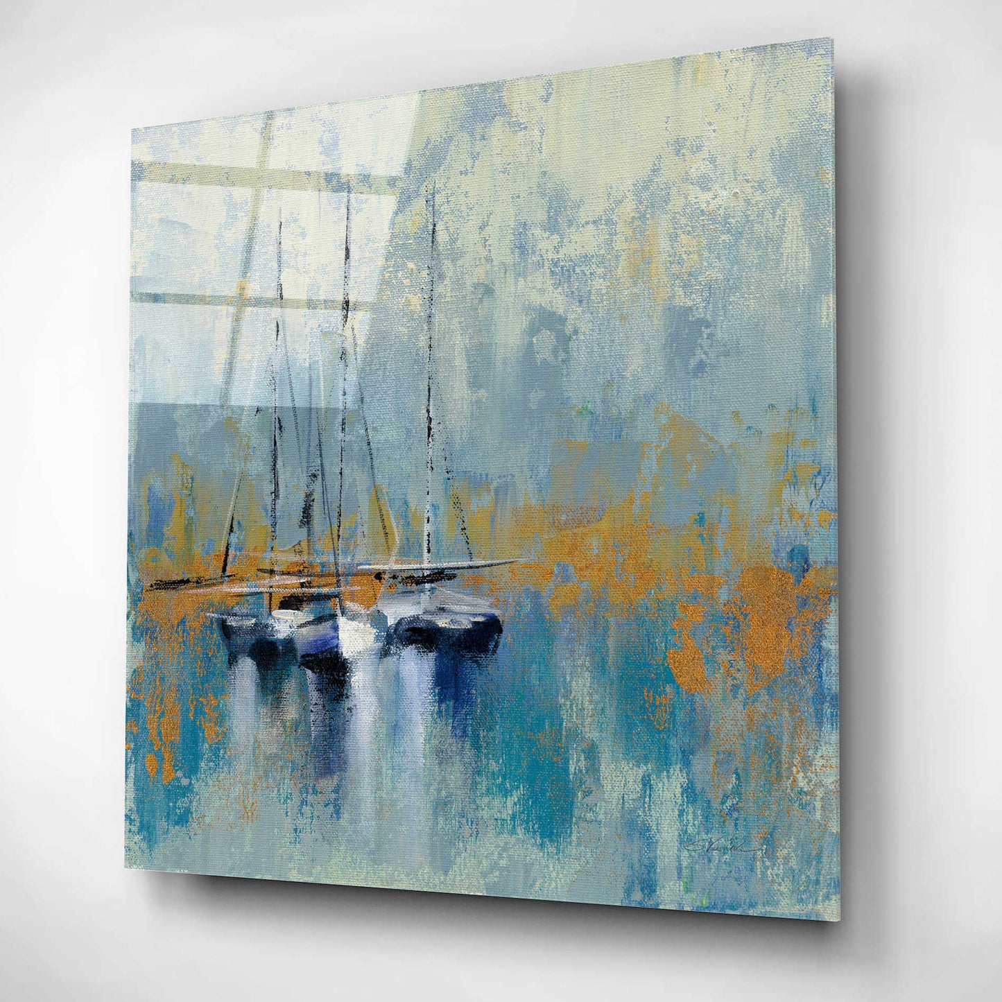 Epic Art 'Boats in the Harbor III' by Silvia Vassileva, Acrylic Glass Wall Art,12x12