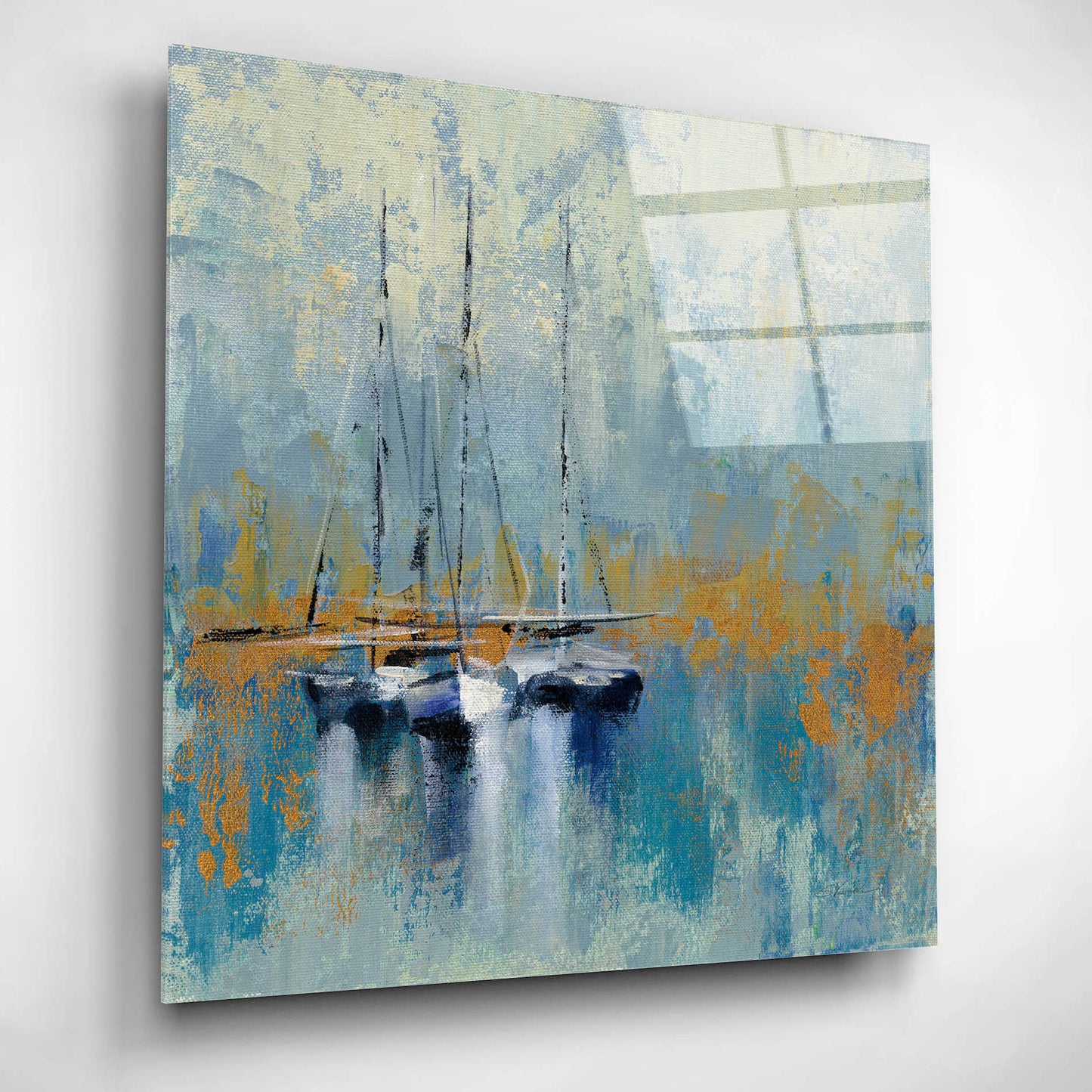 Epic Art 'Boats in the Harbor III' by Silvia Vassileva, Acrylic Glass Wall Art,12x12