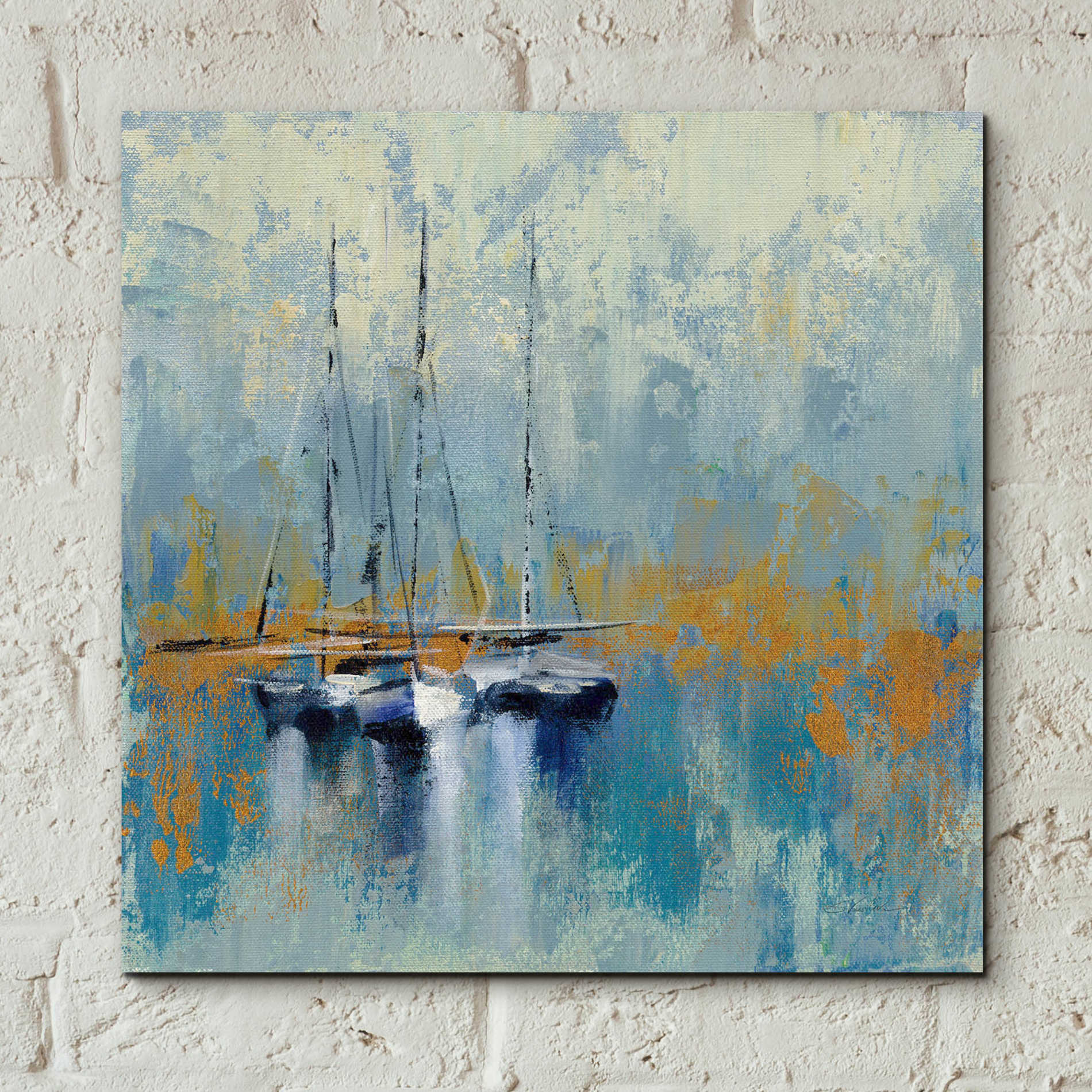 Epic Art 'Boats in the Harbor III' by Silvia Vassileva, Acrylic Glass Wall Art,12x12