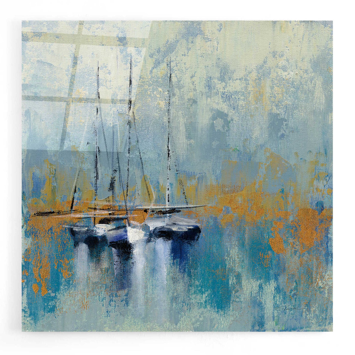 Epic Art 'Boats in the Harbor III' by Silvia Vassileva, Acrylic Glass Wall Art,12x12