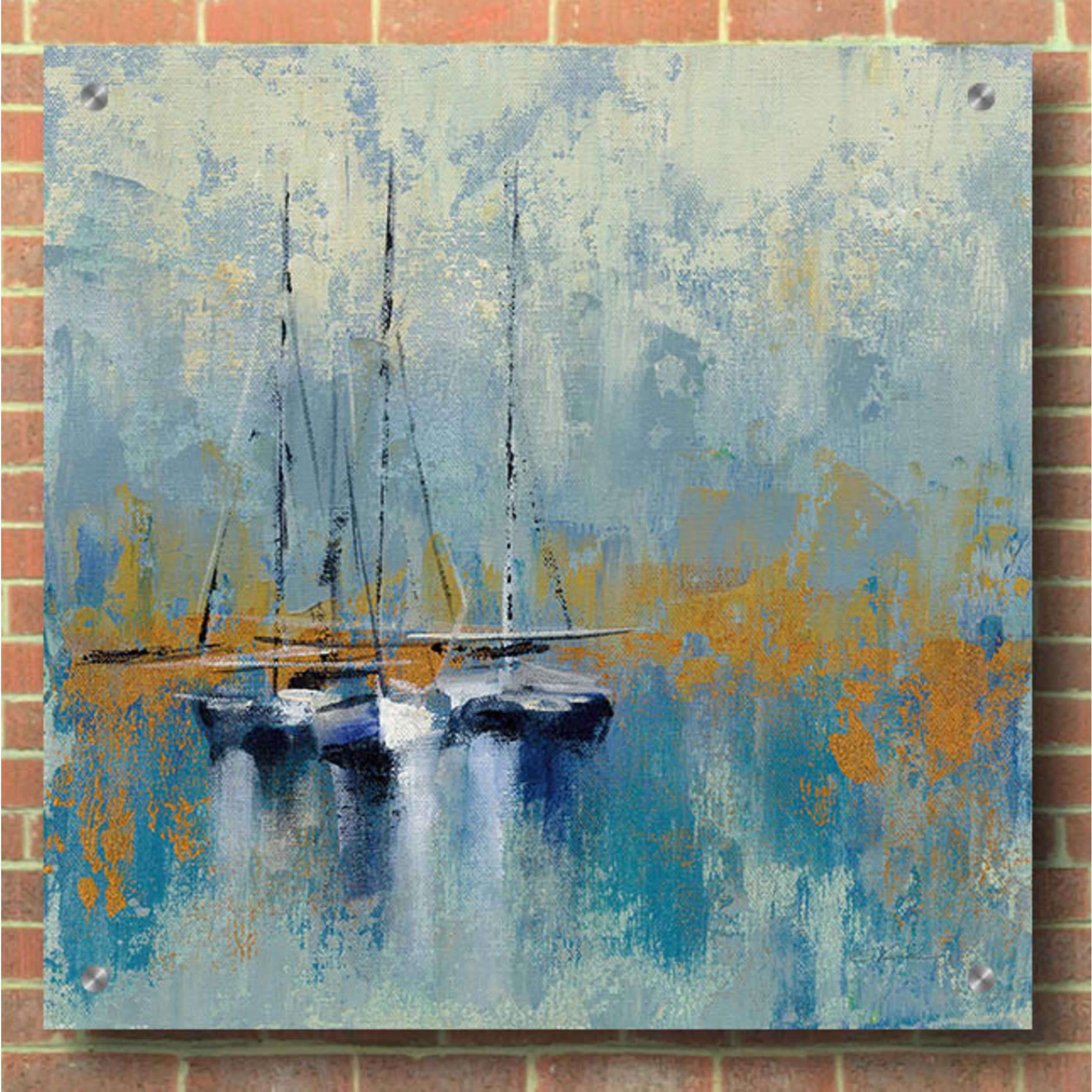 Epic Art 'Boats in the Harbor III' by Silvia Vassileva, Acrylic Glass Wall Art,36x36