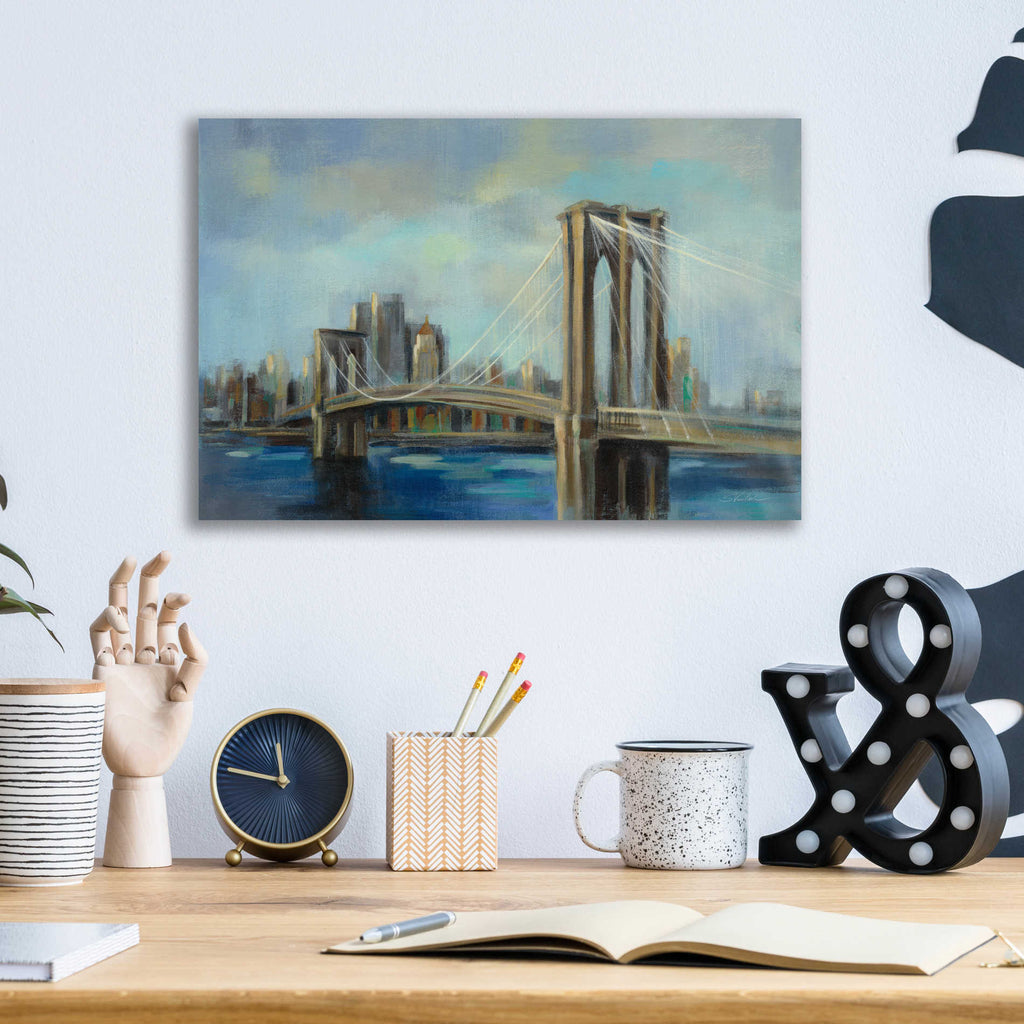 Epic Art 'Brooklyn Bridge' by Silvia Vassileva, Acrylic Glass Wall Art,16x12