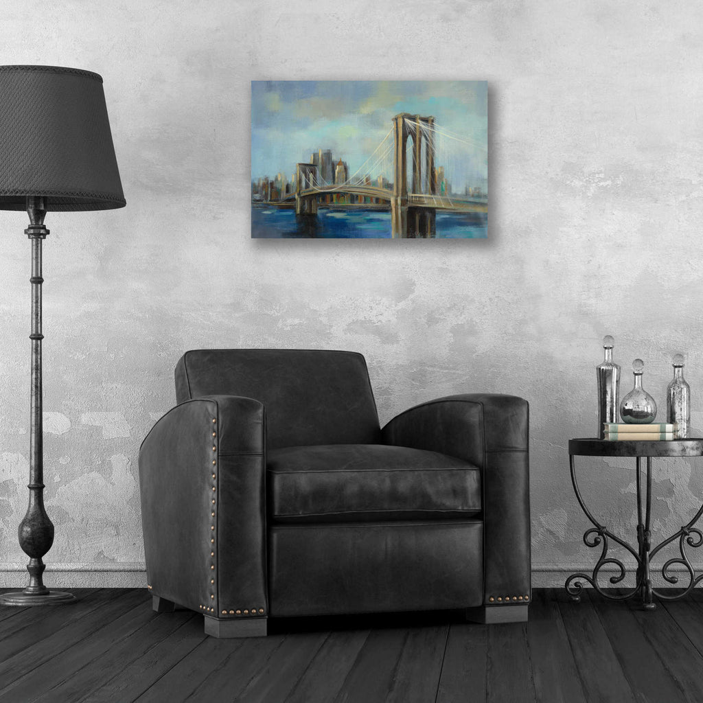 Epic Art 'Brooklyn Bridge' by Silvia Vassileva, Acrylic Glass Wall Art,24x16