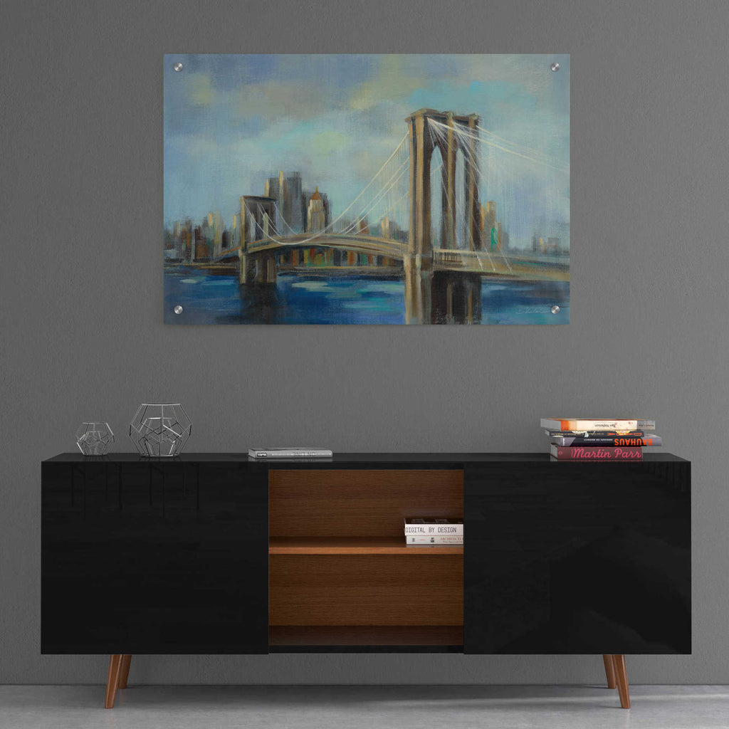 Epic Art 'Brooklyn Bridge' by Silvia Vassileva, Acrylic Glass Wall Art,36x24