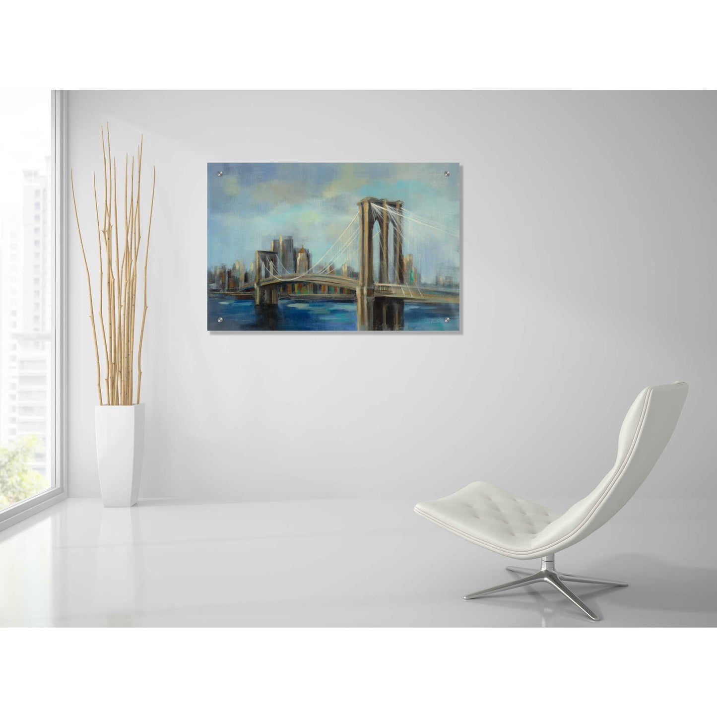 Epic Art 'Brooklyn Bridge' by Silvia Vassileva, Acrylic Glass Wall Art,36x24