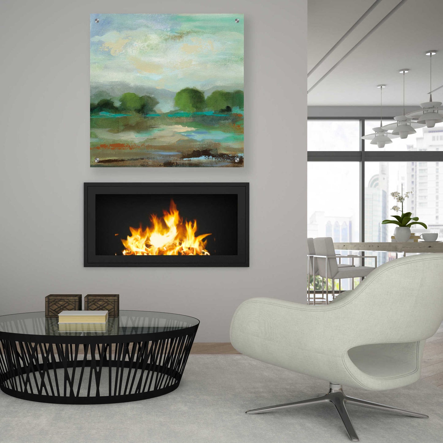 Epic Art 'Unexpected Clouds I' by Silvia Vassileva, Acrylic Glass Wall Art,36x36