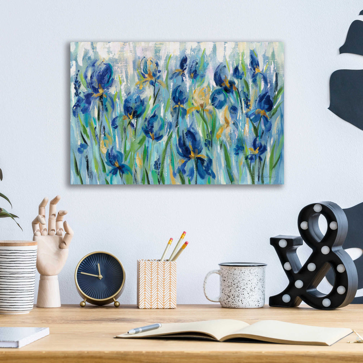 Epic Art 'Iris Flower Bed' by Silvia Vassileva, Acrylic Glass Wall Art,16x12