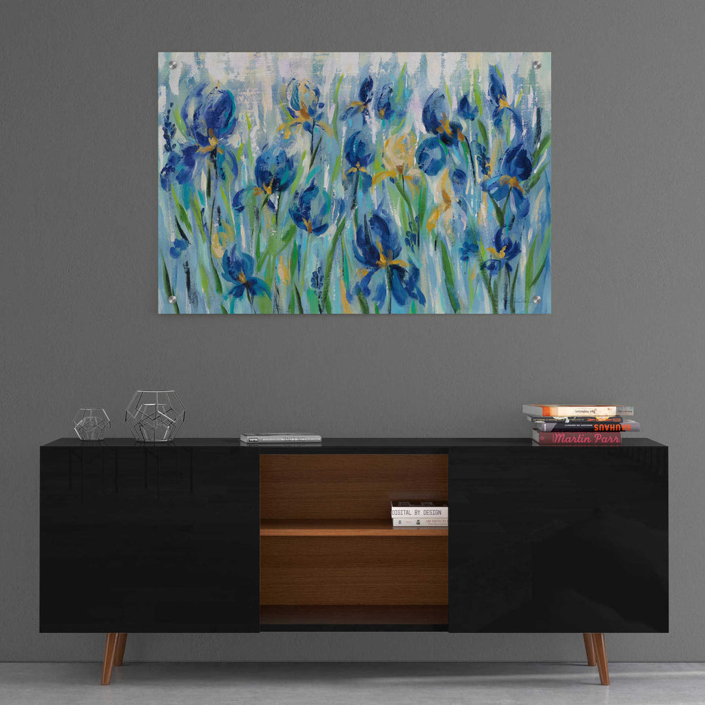 Epic Art 'Iris Flower Bed' by Silvia Vassileva, Acrylic Glass Wall Art,36x24