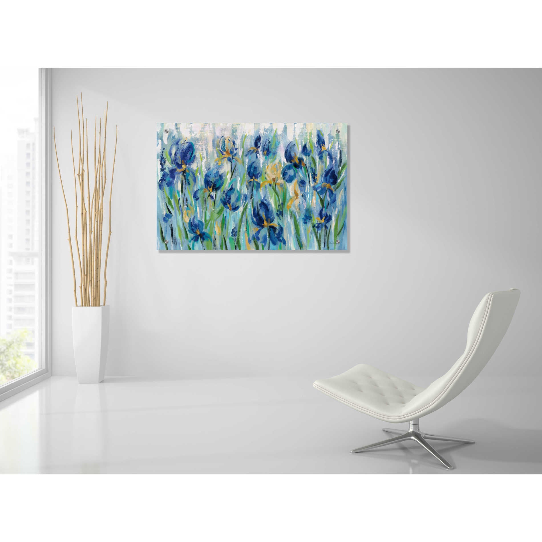 Epic Art 'Iris Flower Bed' by Silvia Vassileva, Acrylic Glass Wall Art,36x24