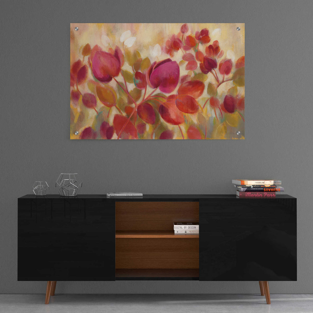 Epic Art 'Magenta Tropical' by Silvia Vassileva, Acrylic Glass Wall Art,36x24