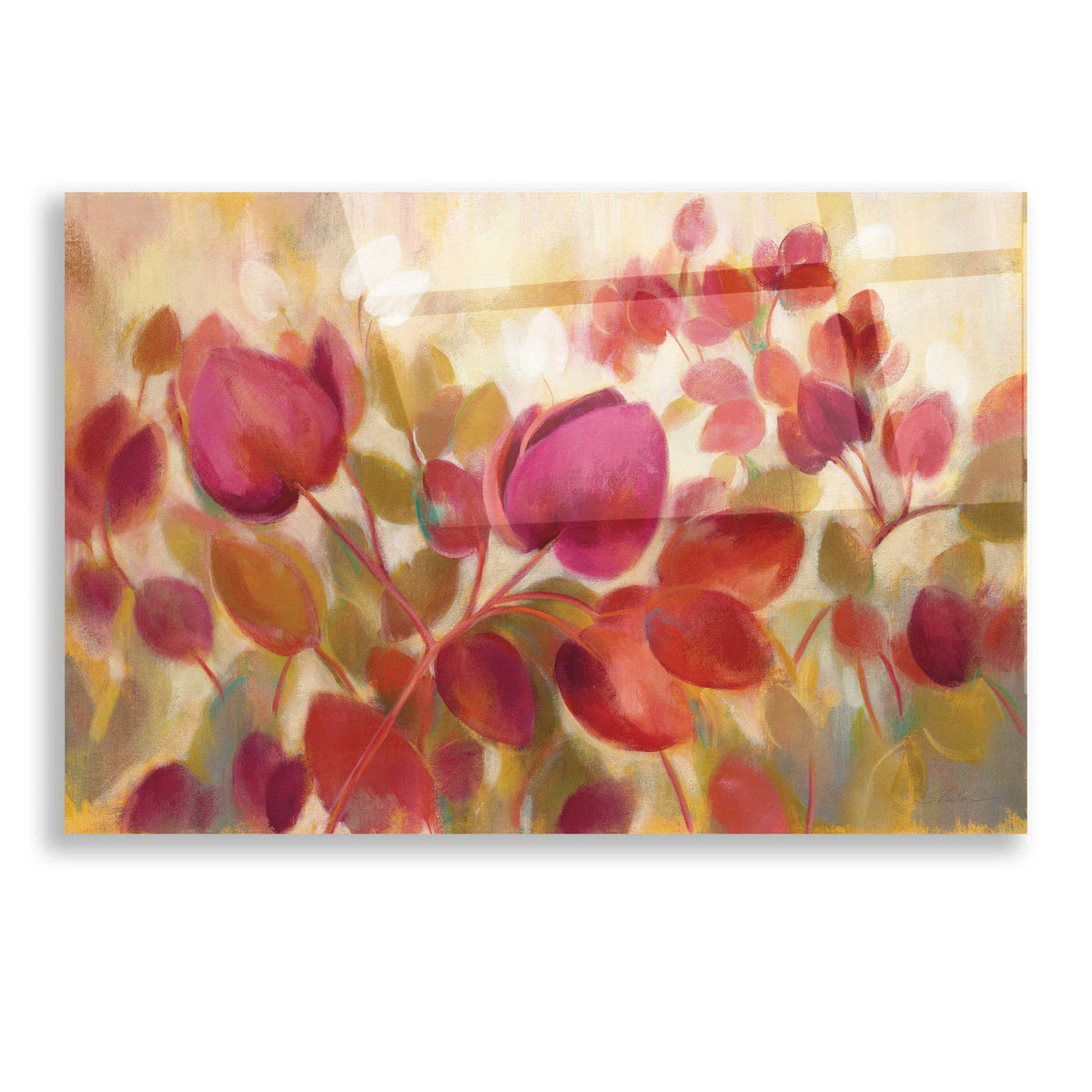 Epic Art 'Magenta Tropical' by Silvia Vassileva, Acrylic Glass Wall Art