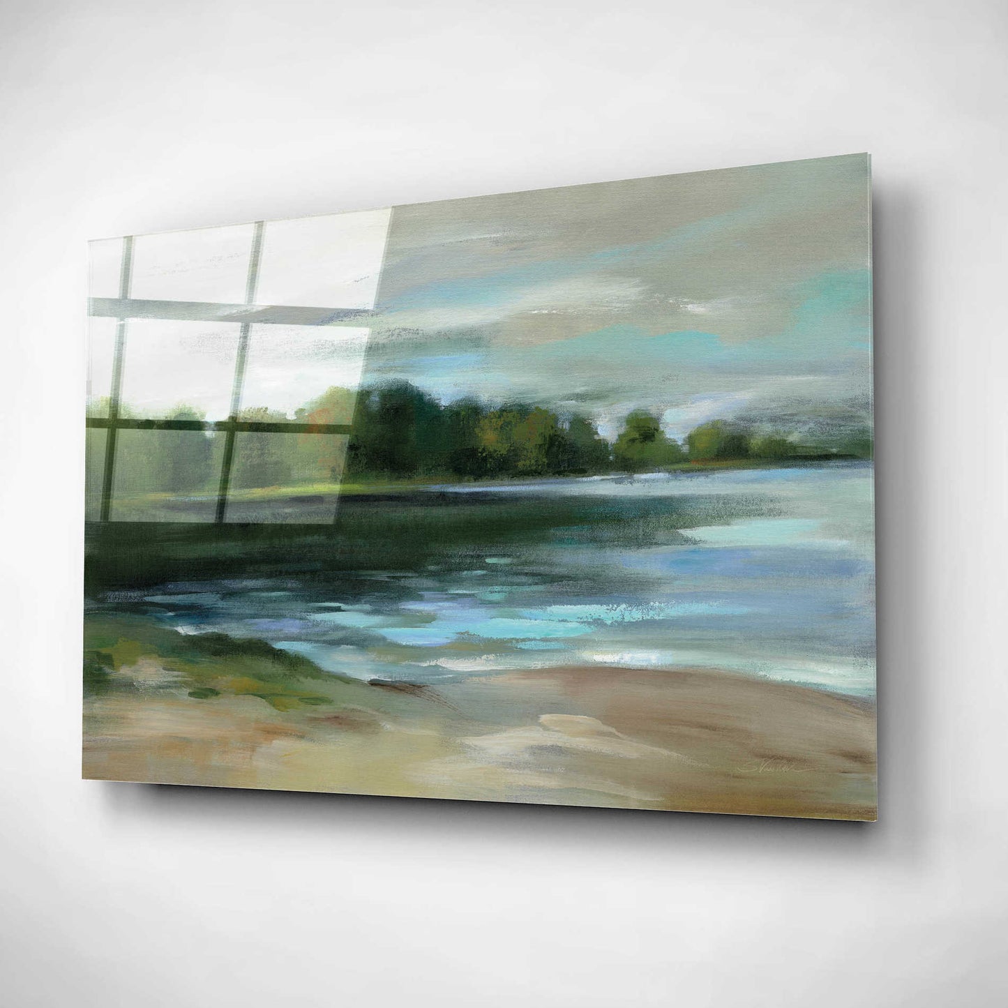 Epic Art 'Lake Afternoon Stillness' by Silvia Vassileva, Acrylic Glass Wall Art,16x12