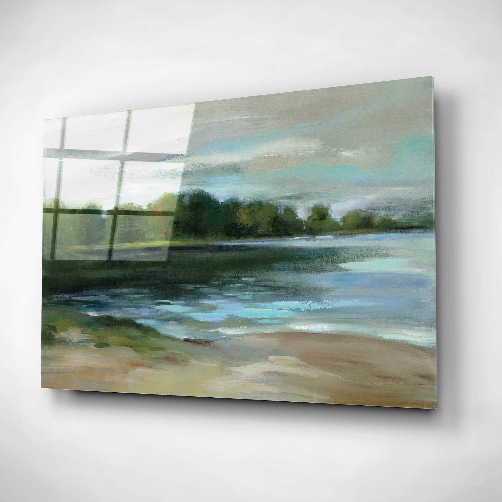 Epic Art 'Lake Afternoon Stillness' by Silvia Vassileva, Acrylic Glass Wall Art,24x16