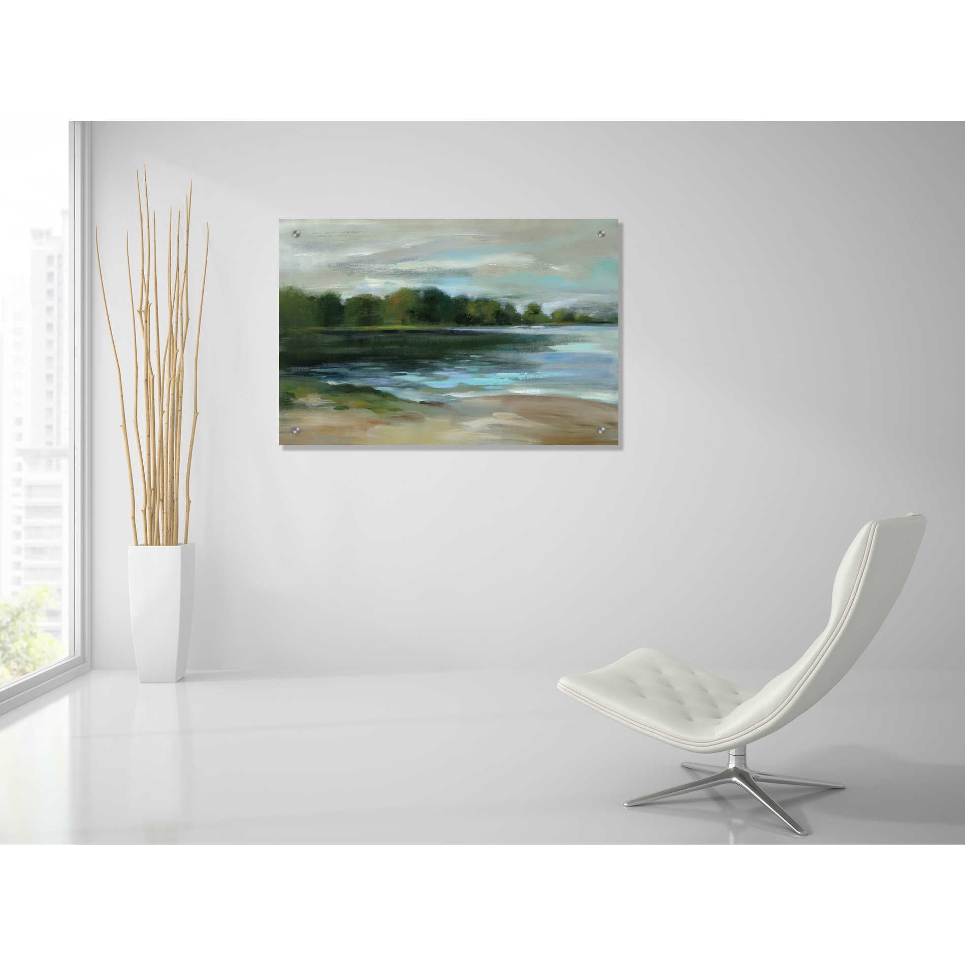 Epic Art 'Lake Afternoon Stillness' by Silvia Vassileva, Acrylic Glass Wall Art,36x24