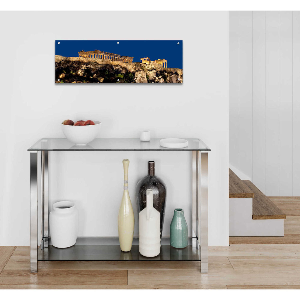 Epic Art 'Hellenic Spotlight' by Larry Malvin, Acrylic Glass Wall Art,36x12