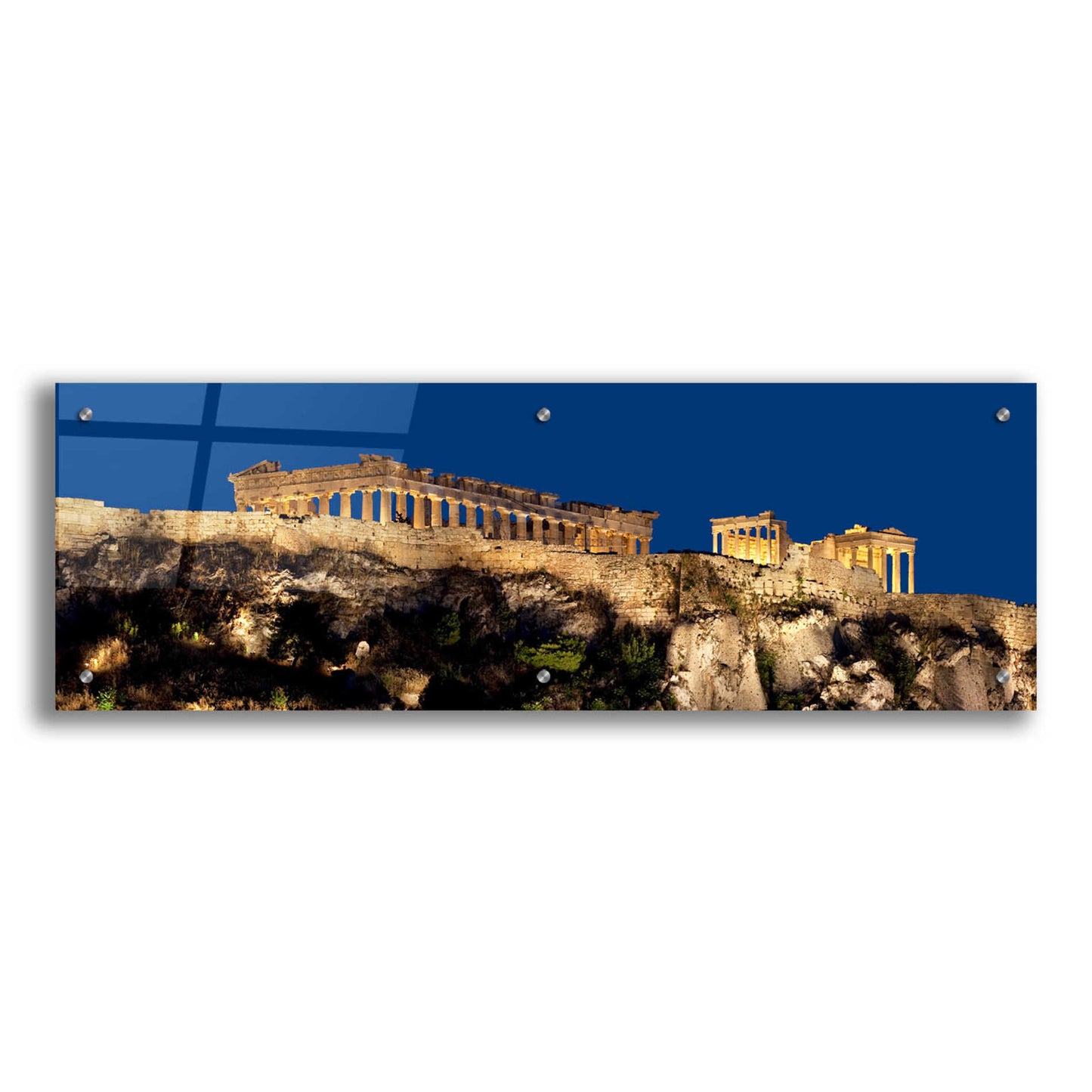 Epic Art 'Hellenic Spotlight' by Larry Malvin, Acrylic Glass Wall Art,36x12